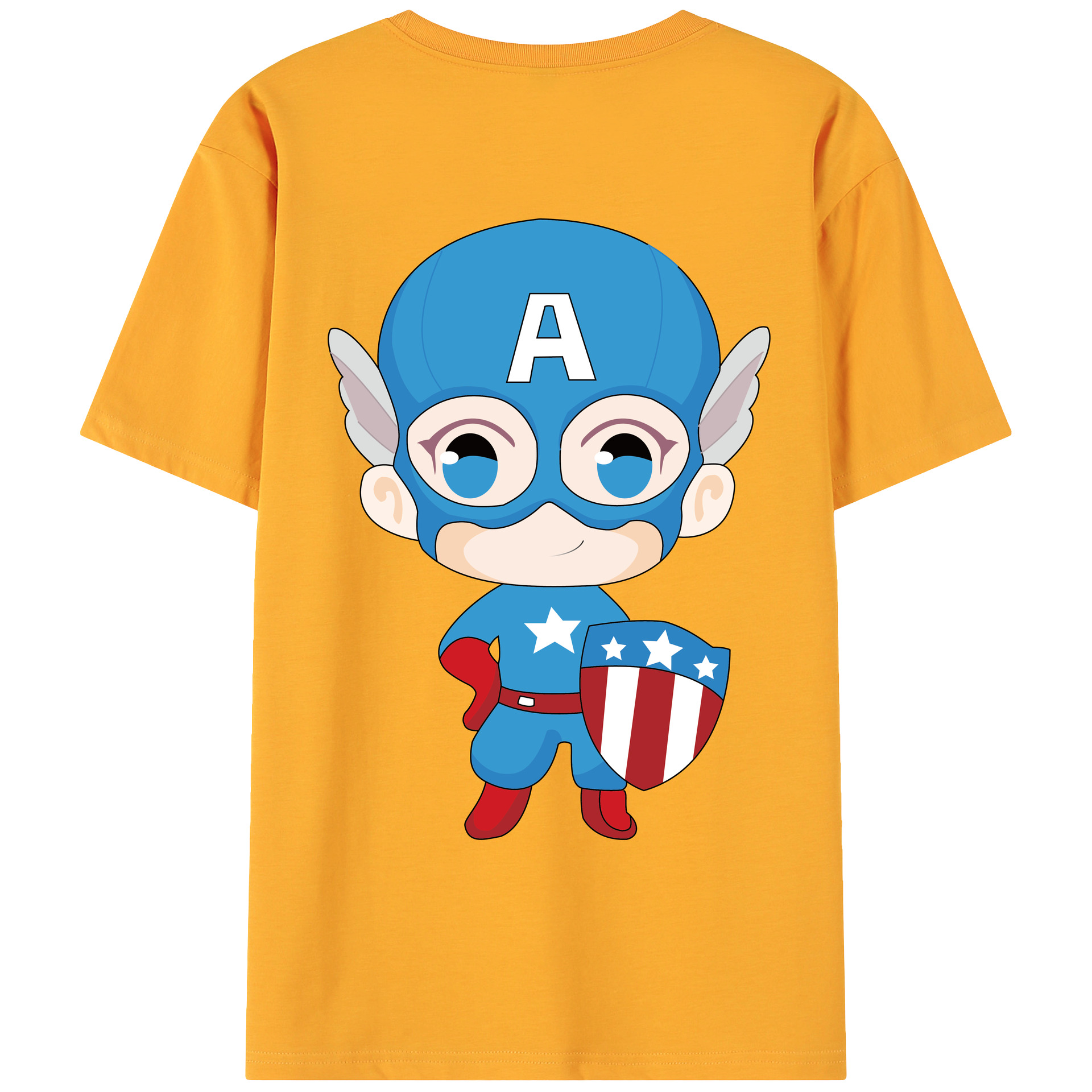 （画像用） アベンジャーズ The Avengers 綿100％ メンズ半袖Tシャツ（バックプリント） 通気性