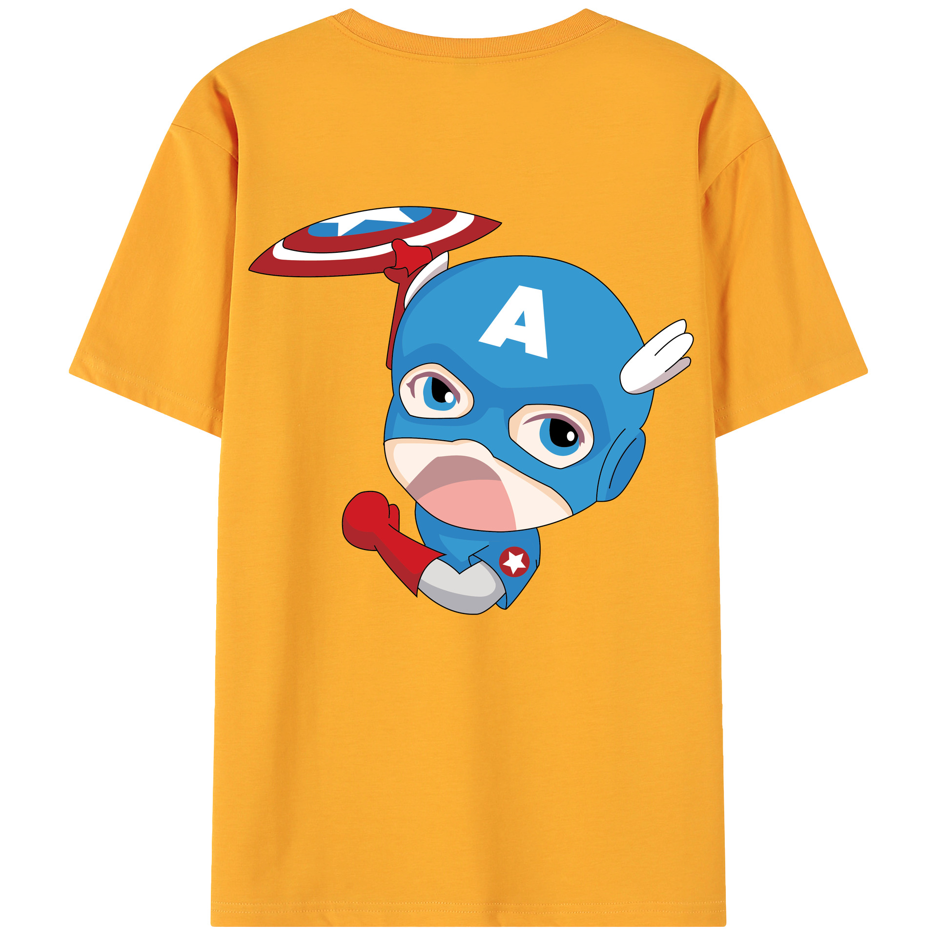 （画像用） アベンジャーズ The Avengers 綿100％ メンズ半袖Tシャツ（バックプリント） 通気性
