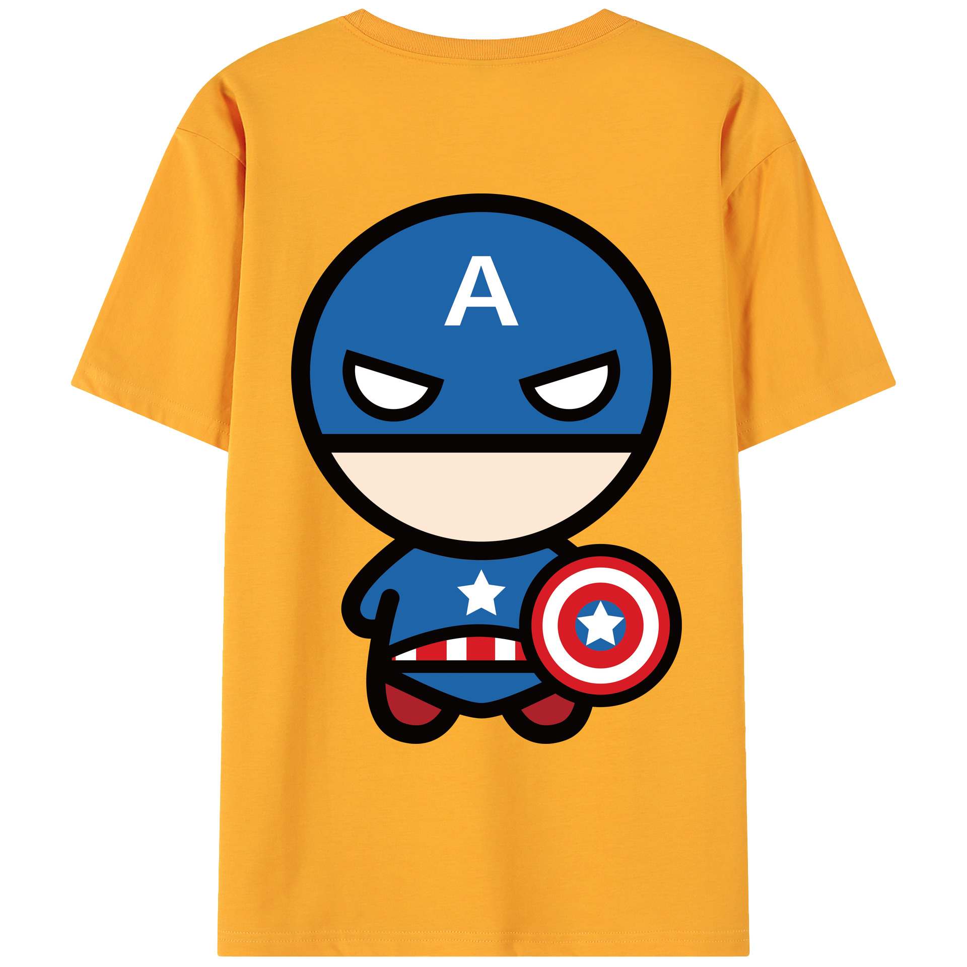 （画像用） アベンジャーズ The Avengers 綿100％ メンズ半袖Tシャツ（バックプリント） 通気性