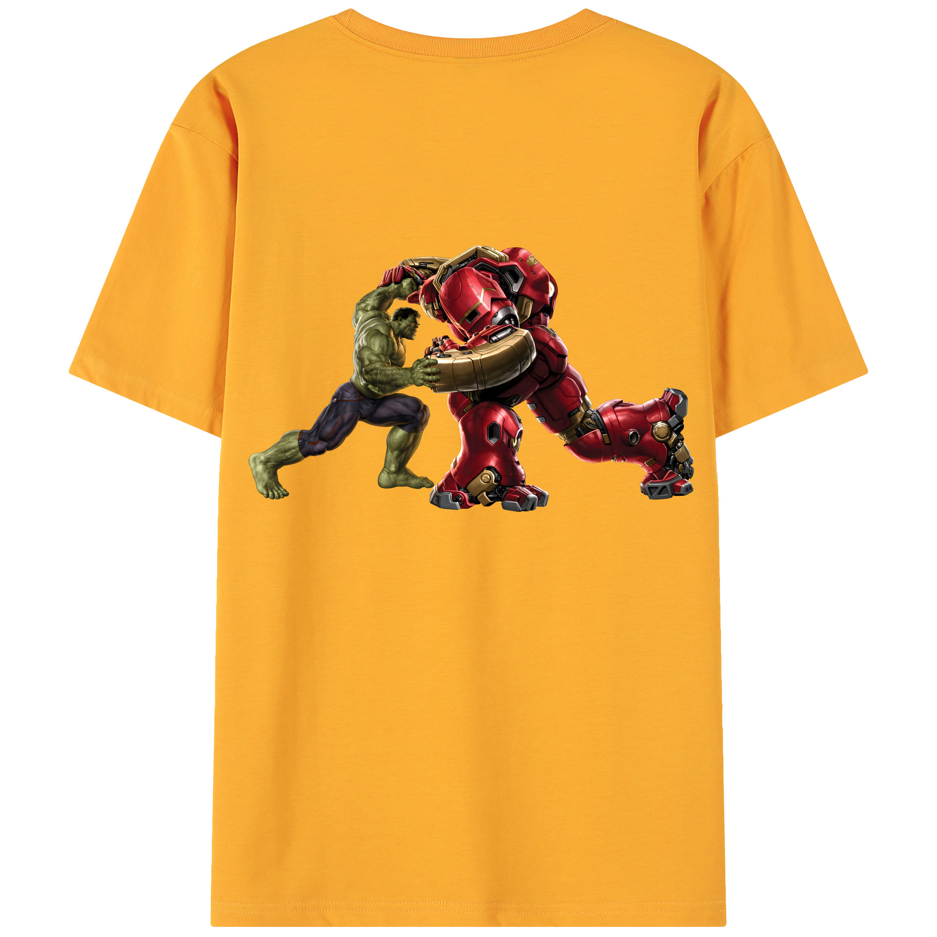 （画像用） アベンジャーズ The Avengers 綿100％ メンズ半袖Tシャツ（バックプリント） 通気性