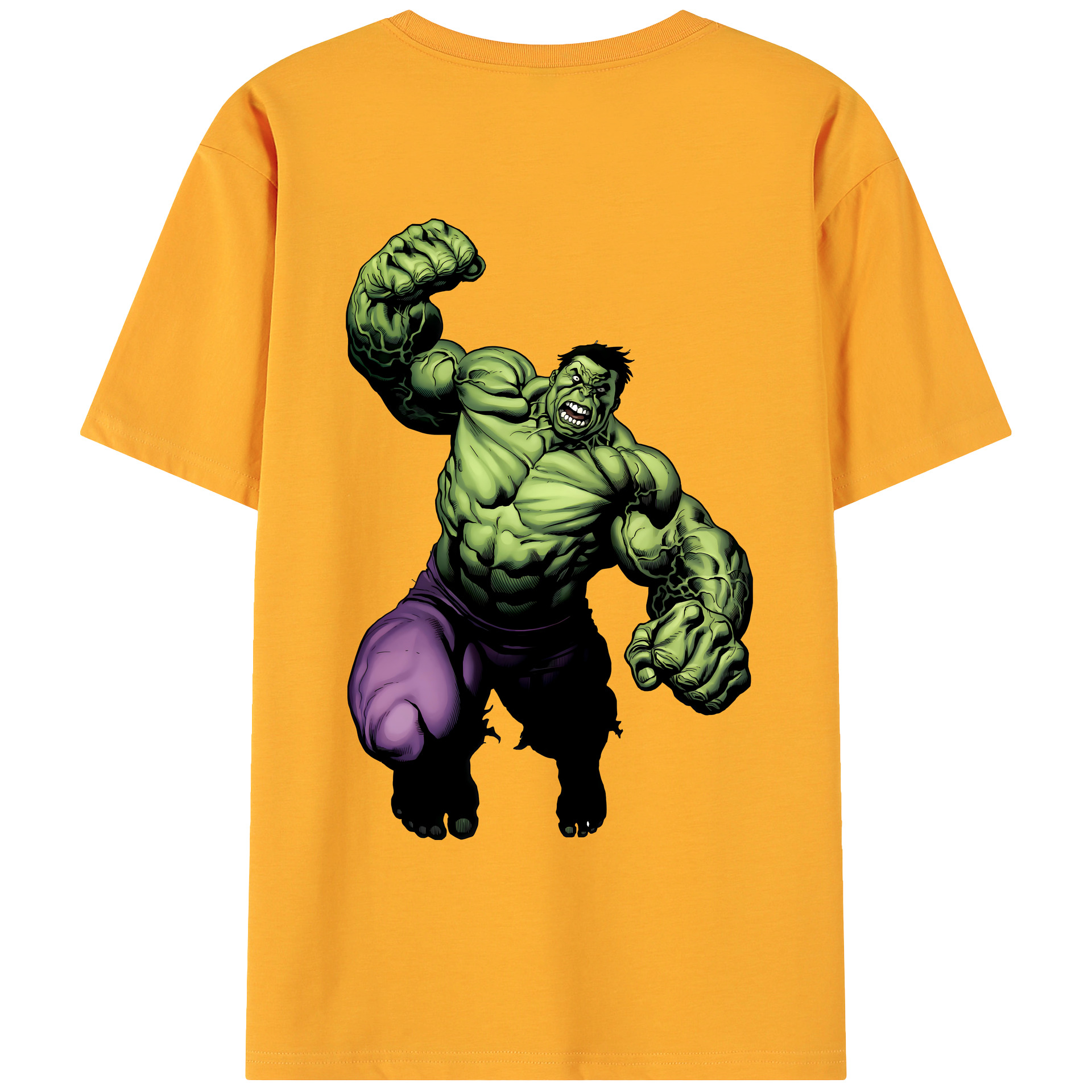 （画像用） アベンジャーズ The Avengers 綿100％ メンズ半袖Tシャツ（バックプリント） 通気性
