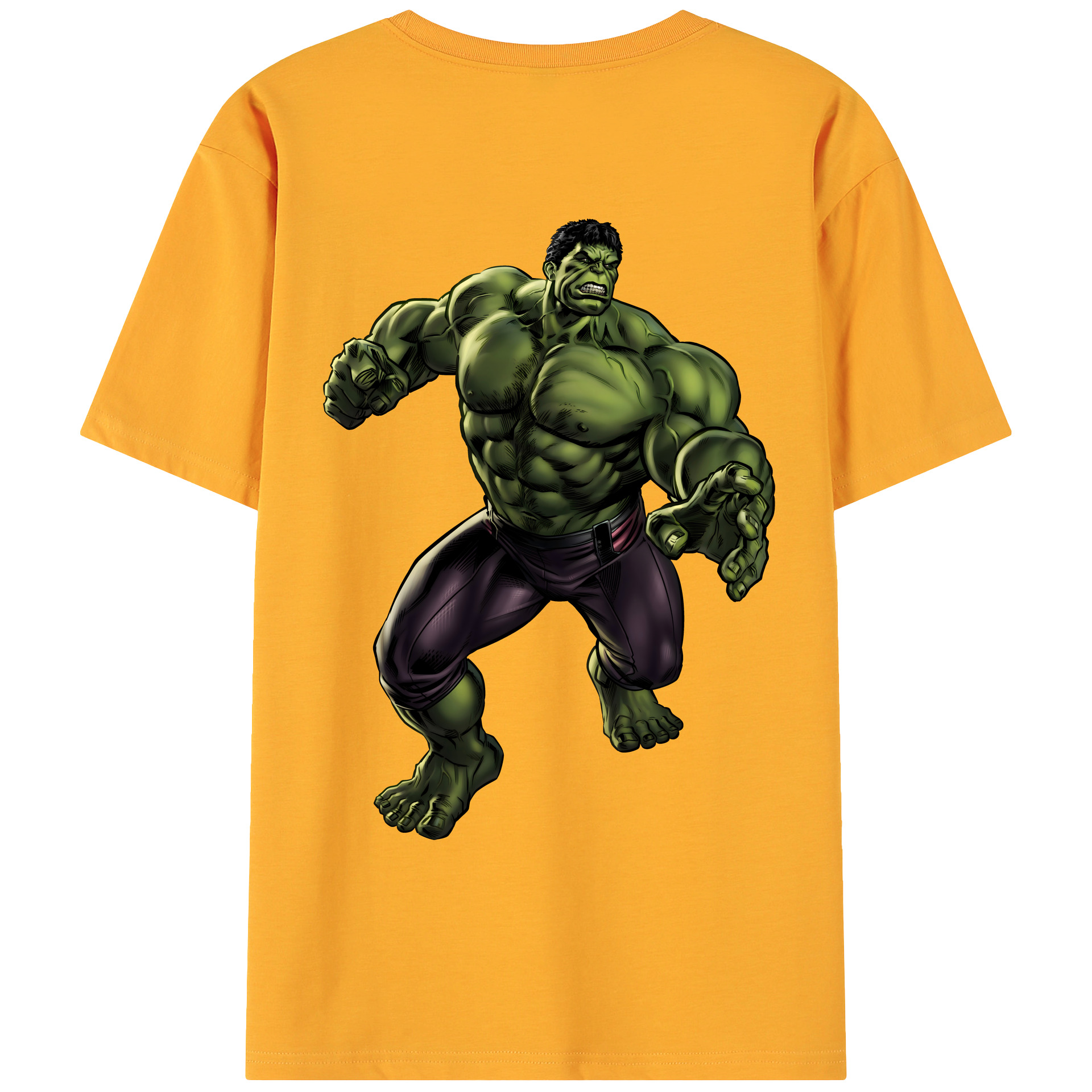 （画像用） アベンジャーズ The Avengers 綿100％ メンズ半袖Tシャツ（バックプリント） 通気性