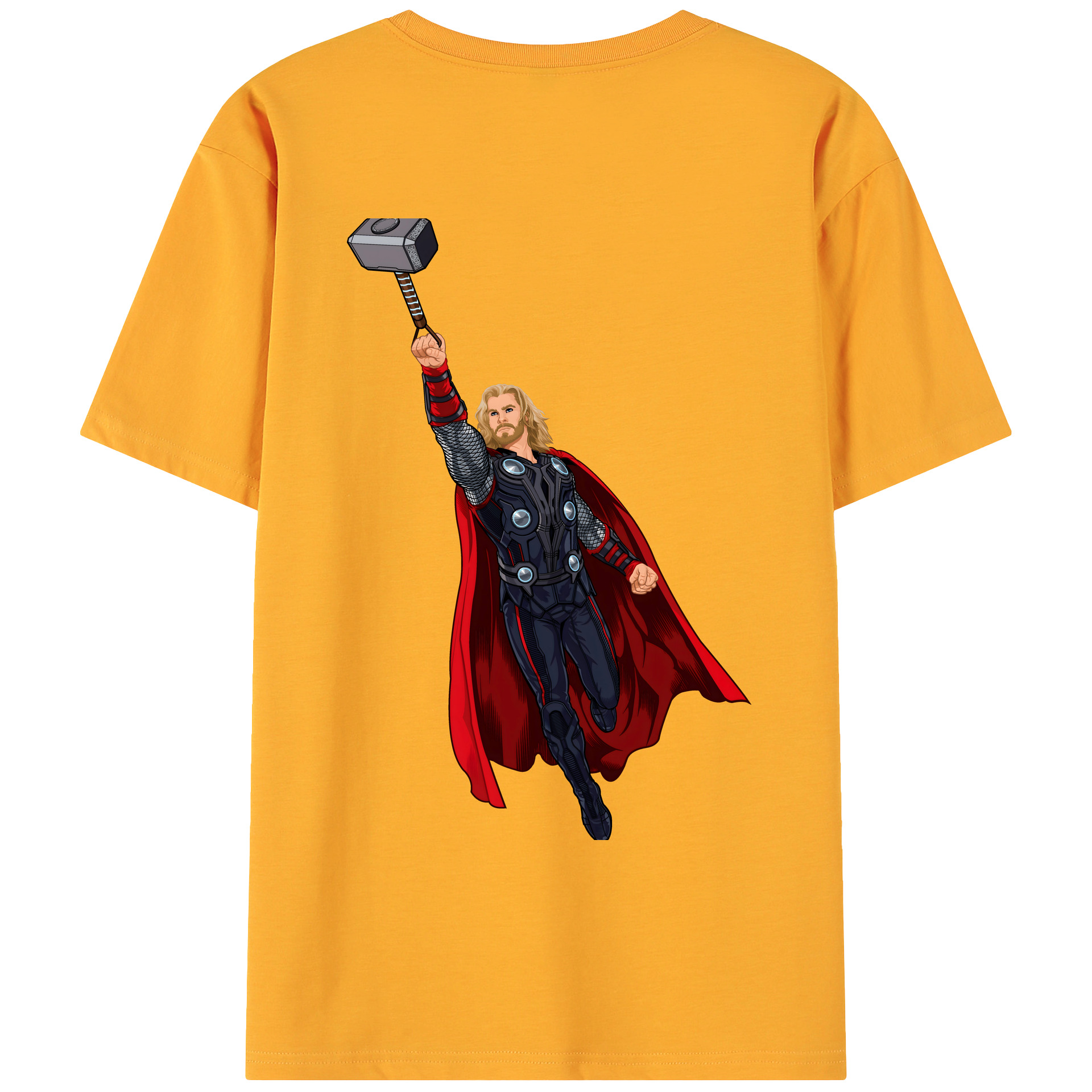 （画像用） アベンジャーズ The Avengers 綿100％ メンズ半袖Tシャツ（バックプリント） 通気性