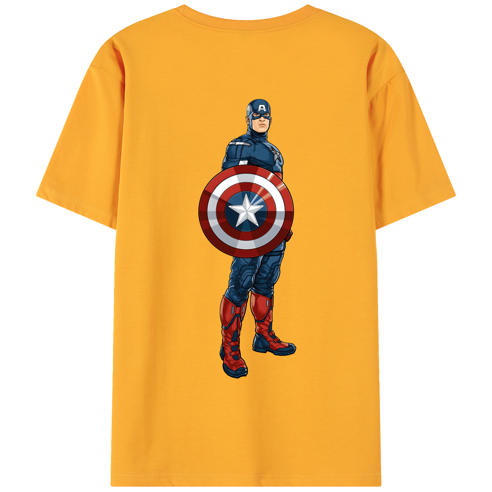 （画像用） アベンジャーズ The Avengers 綿100％ メンズ半袖Tシャツ（バックプリント） 通気性