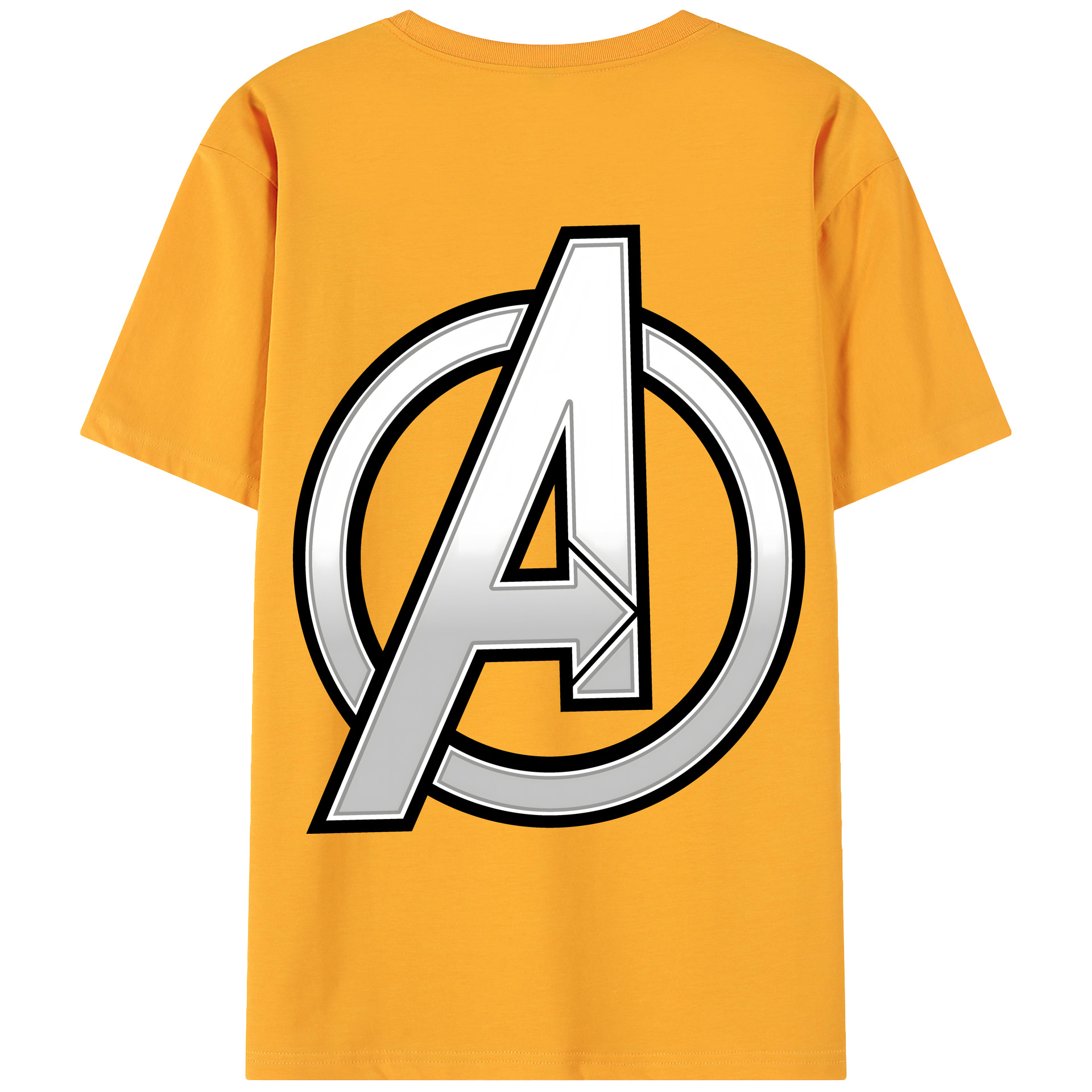 （画像用） アベンジャーズ The Avengers 綿100％ メンズ半袖Tシャツ（バックプリント） 通気性