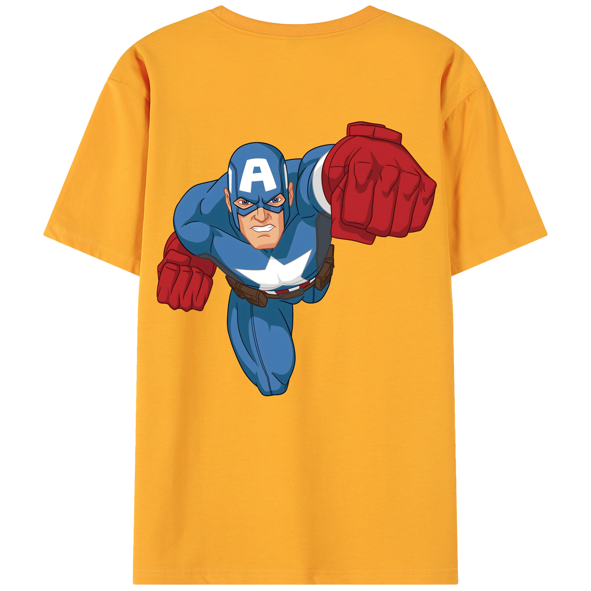 （画像用） アベンジャーズ The Avengers 綿100％ メンズ半袖Tシャツ（バックプリント） 通気性