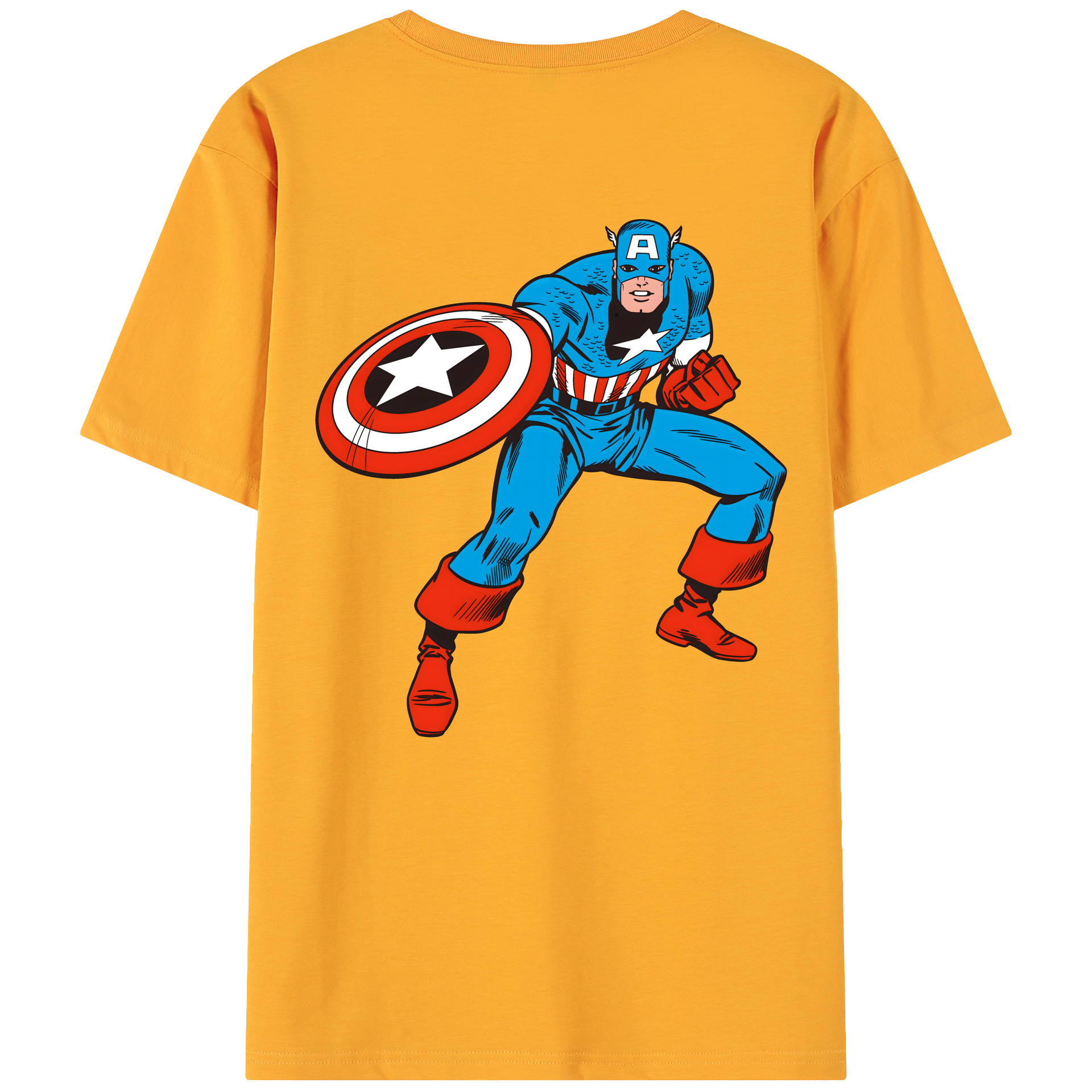 （画像用） アベンジャーズ The Avengers 綿100％ メンズ半袖Tシャツ（バックプリント） 通気性