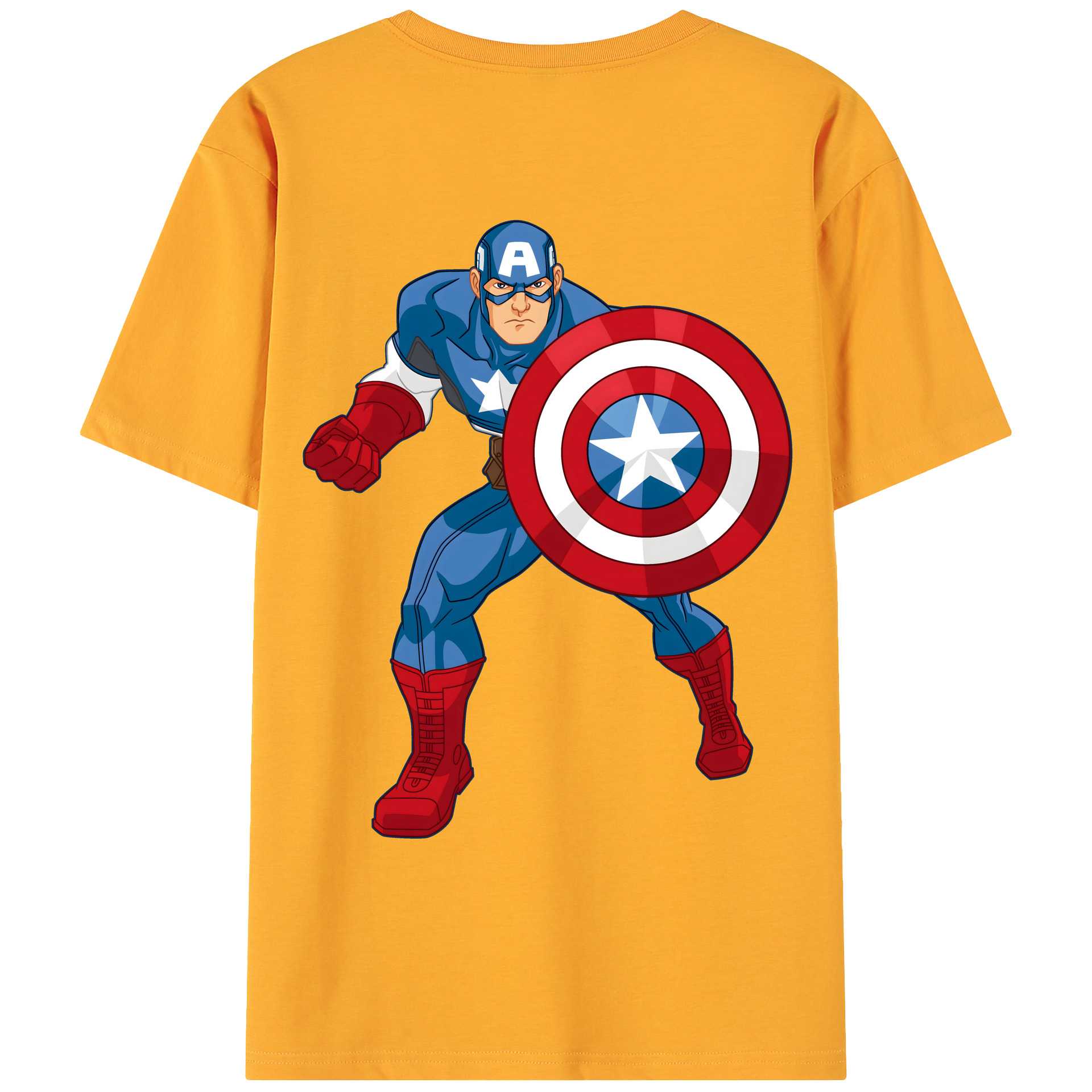 （画像用） アベンジャーズ The Avengers 綿100％ メンズ半袖Tシャツ（バックプリント） 通気性