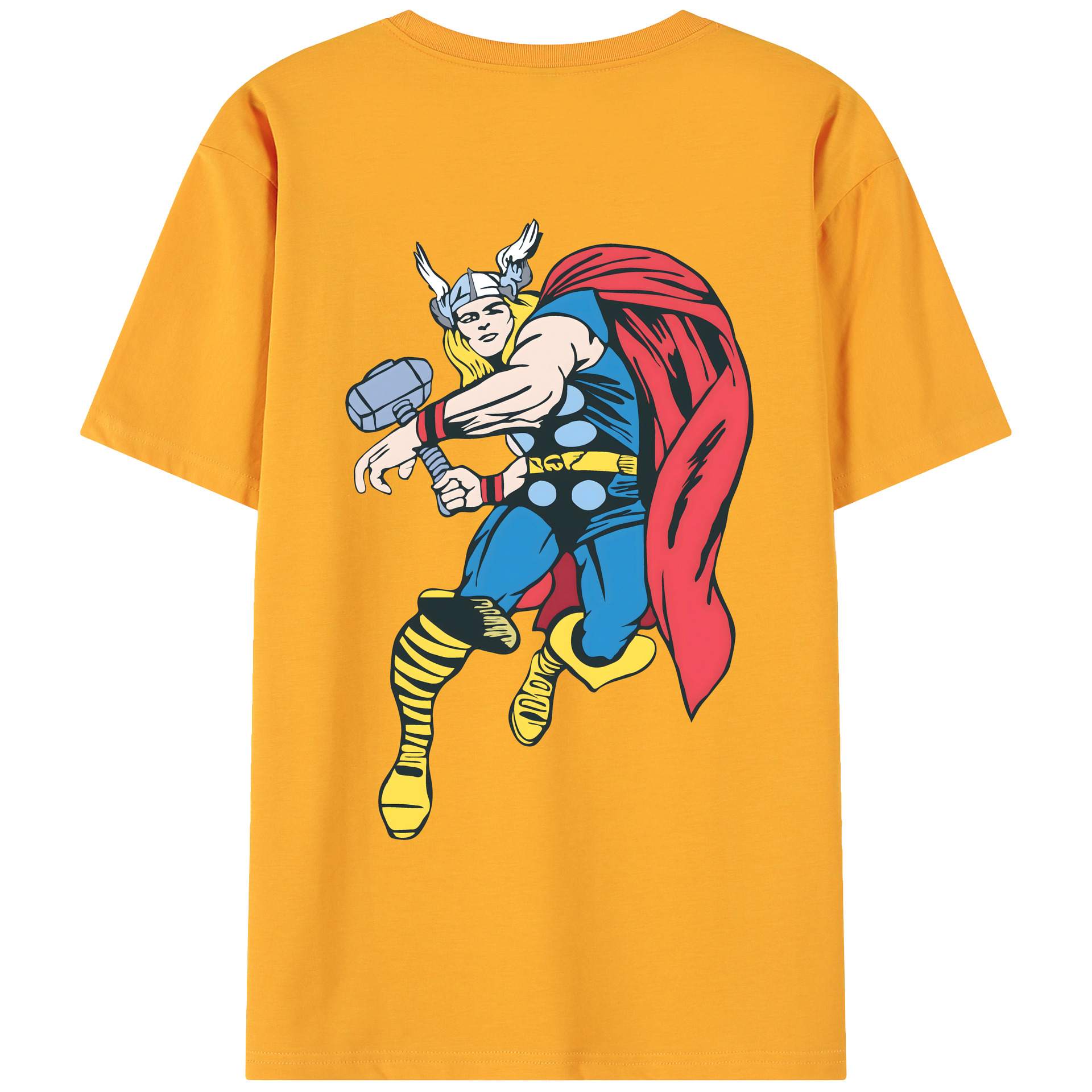（画像用） アベンジャーズ The Avengers 綿100％ メンズ半袖Tシャツ（バックプリント） 通気性