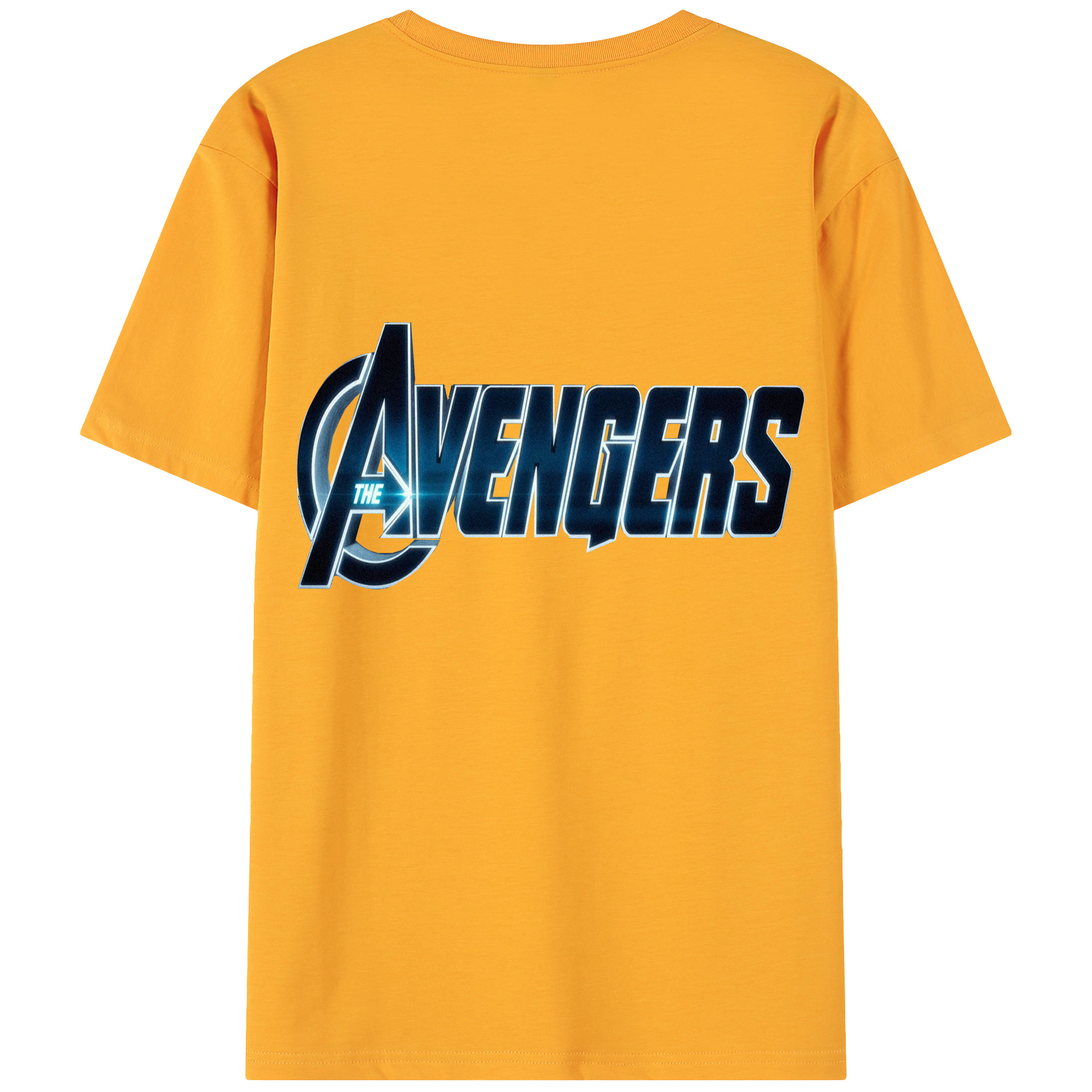 （画像用） アベンジャーズ The Avengers 綿100％ メンズ半袖Tシャツ（バックプリント） 通気性