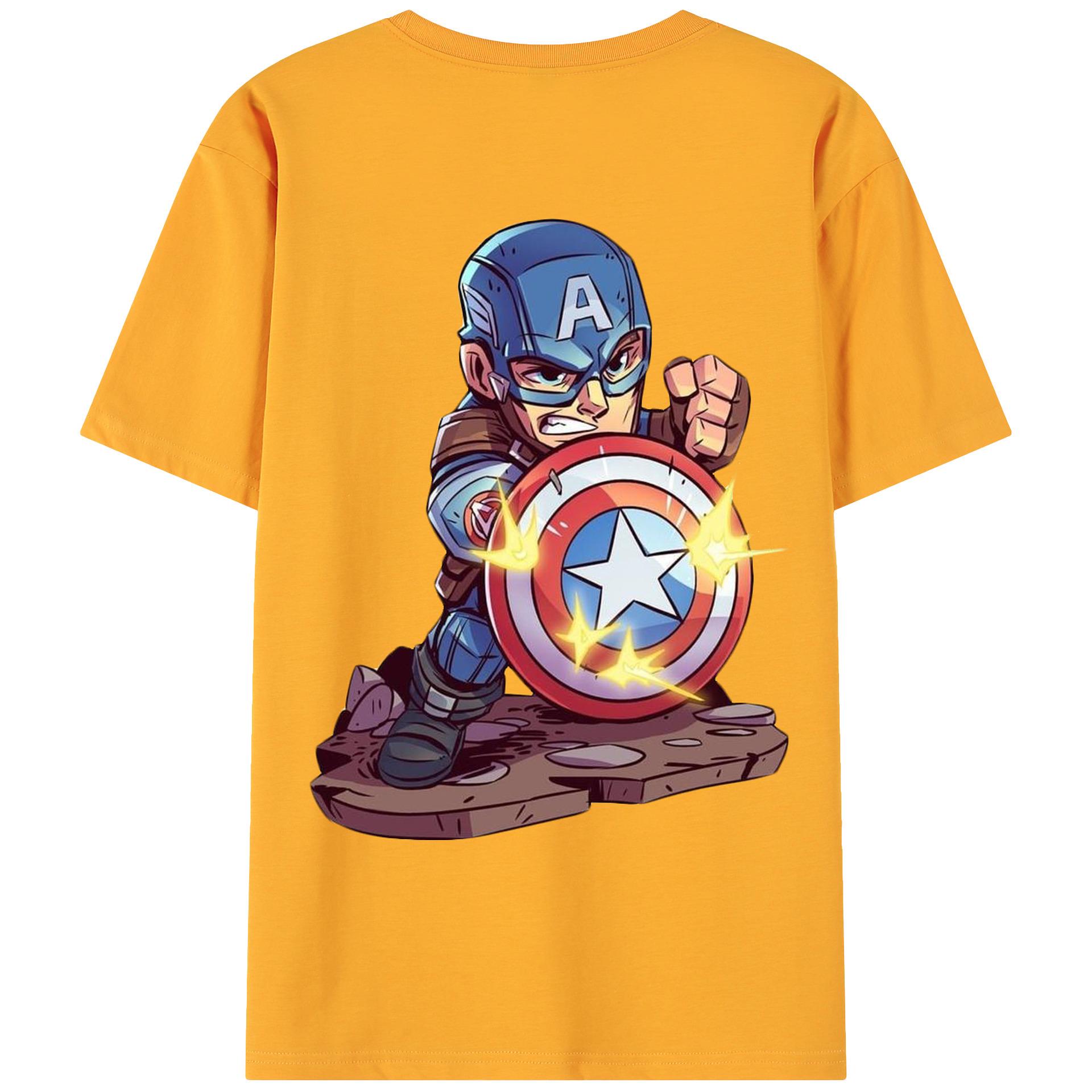 （画像用） アベンジャーズ The Avengers 綿100％ メンズ半袖Tシャツ（バックプリント） 通気性