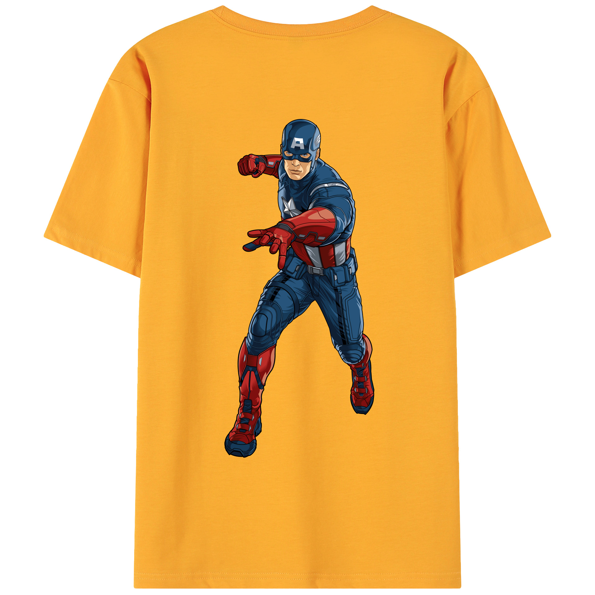 （画像用） アベンジャーズ The Avengers 綿100％ メンズ半袖Tシャツ（バックプリント） 通気性