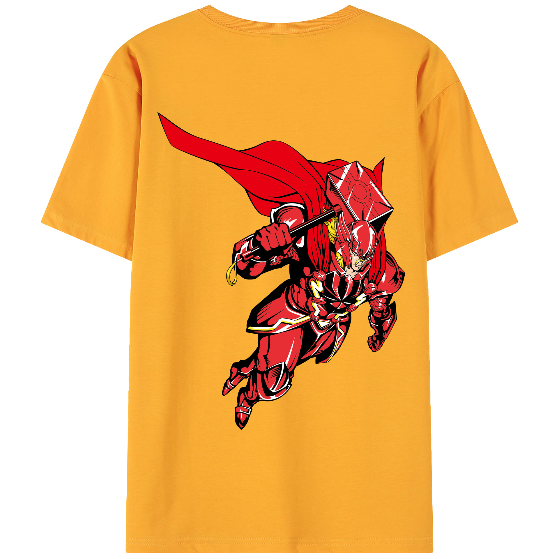（画像用） アベンジャーズ The Avengers 綿100％ メンズ半袖Tシャツ（バックプリント） 通気性