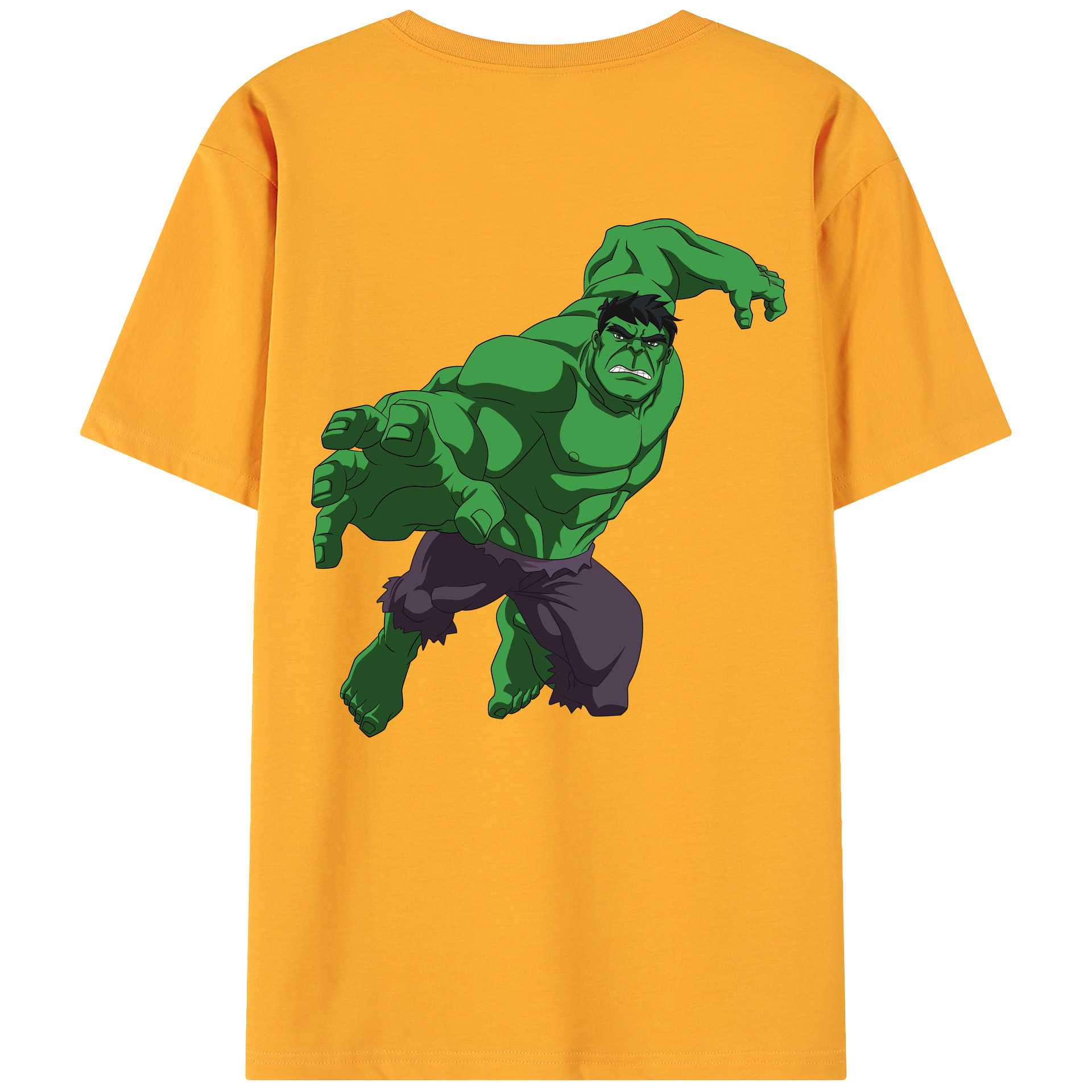 （画像用） アベンジャーズ The Avengers 綿100％ メンズ半袖Tシャツ（バックプリント） 通気性