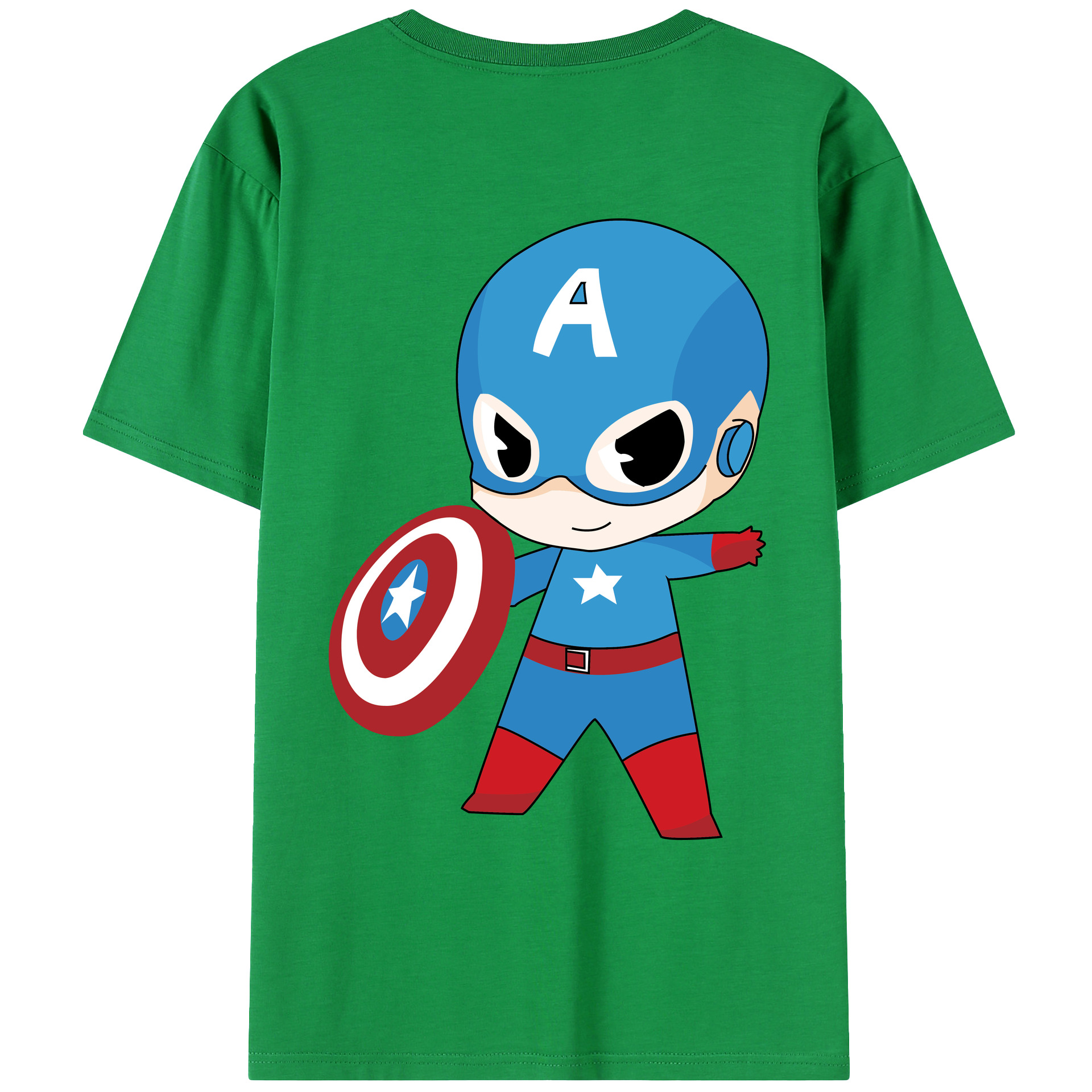 （画像用） アベンジャーズ The Avengers 綿100％ メンズ半袖Tシャツ（バックプリント） 通気性