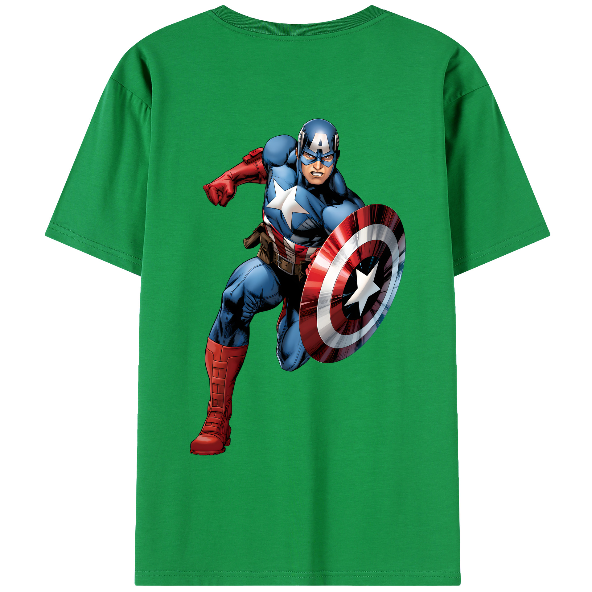 （画像用） アベンジャーズ The Avengers 綿100％ メンズ半袖Tシャツ（バックプリント） 通気性