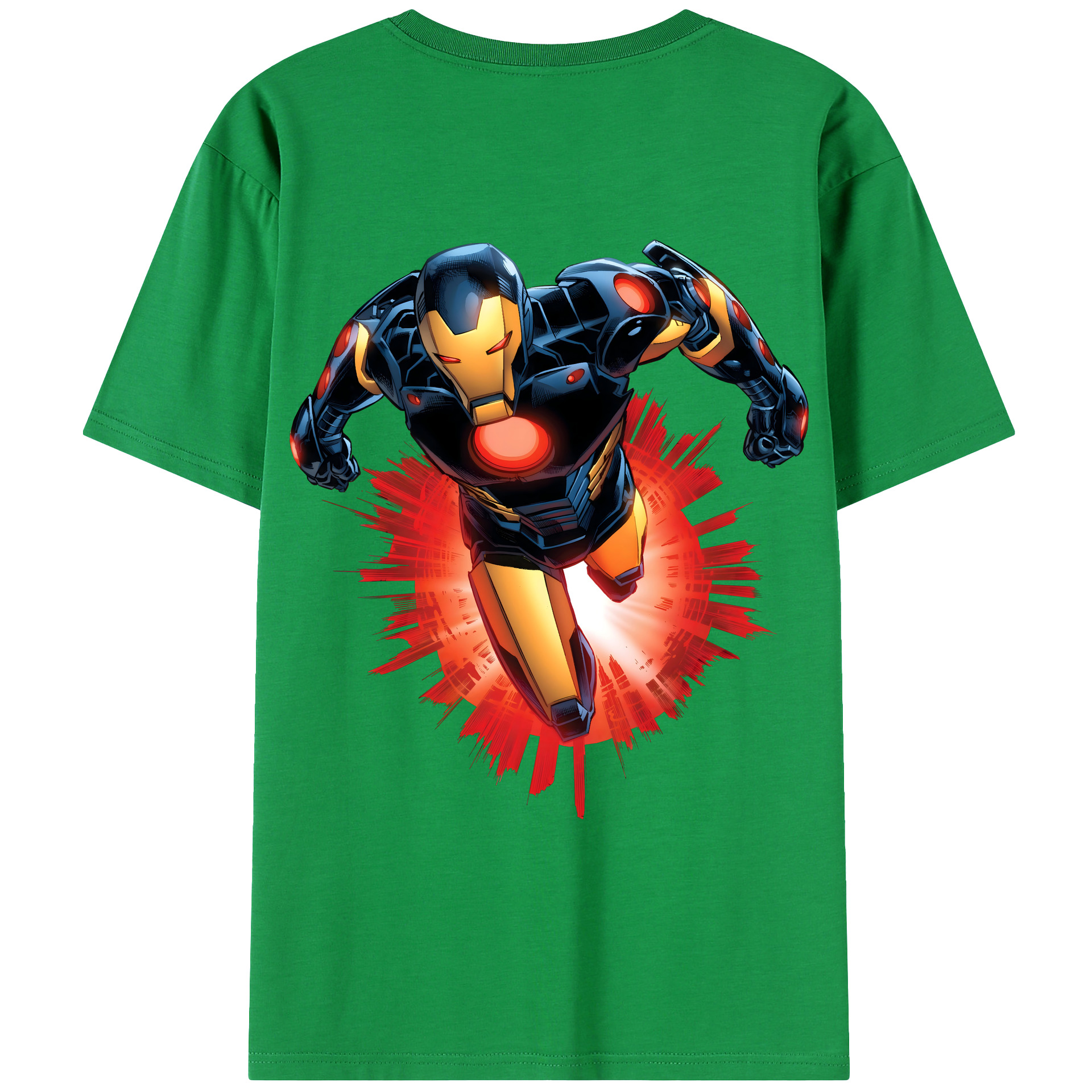 （画像用） アベンジャーズ The Avengers 綿100％ メンズ半袖Tシャツ（バックプリント） 通気性