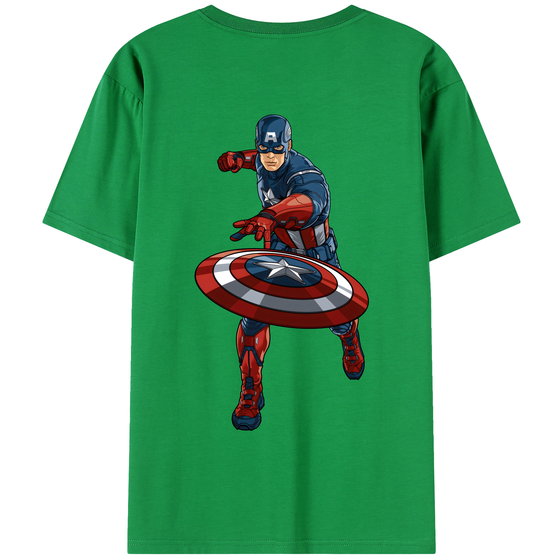（画像用） アベンジャーズ The Avengers 綿100％ メンズ半袖Tシャツ（バックプリント） 通気性