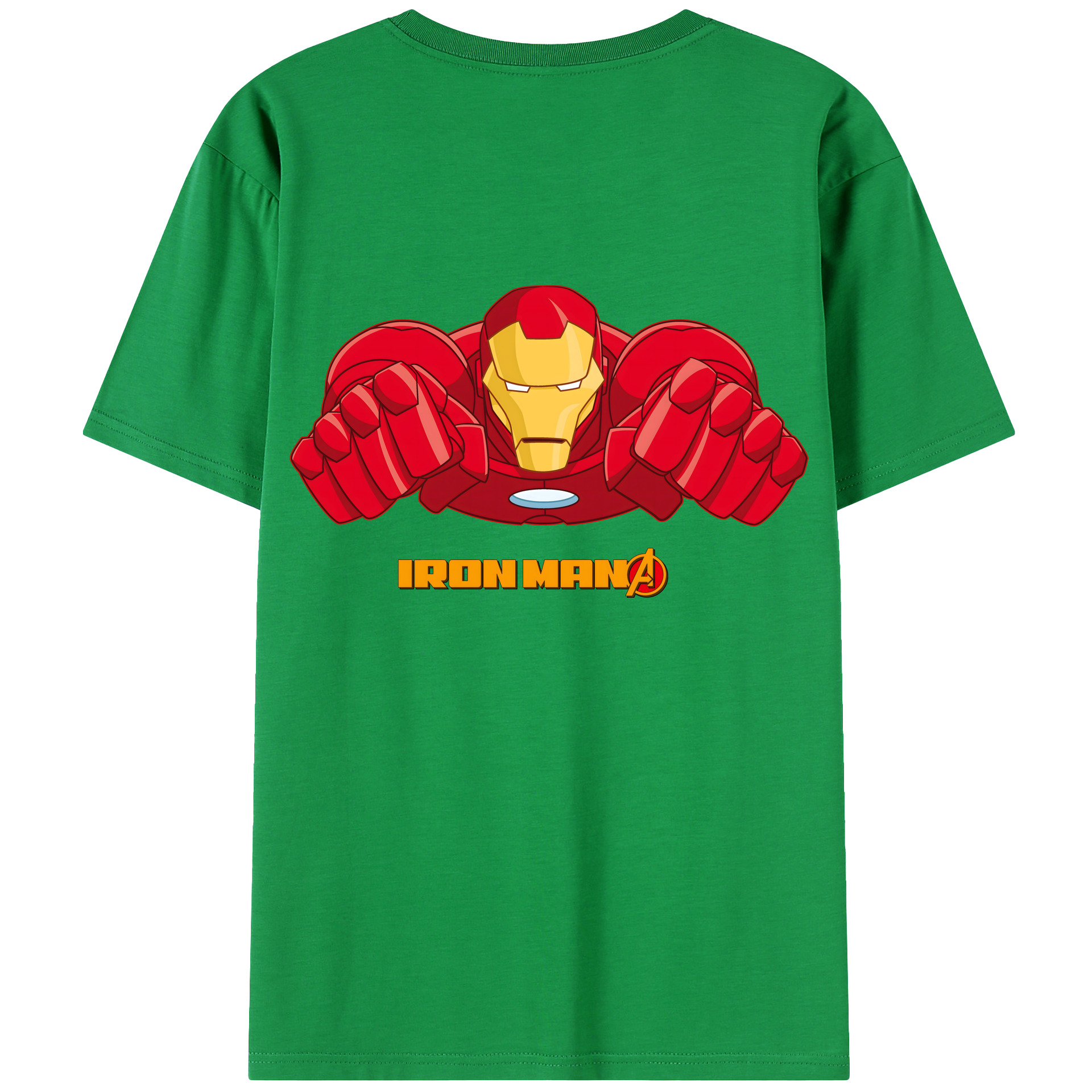 （画像用） アベンジャーズ The Avengers 綿100％ メンズ半袖Tシャツ（バックプリント） 通気性