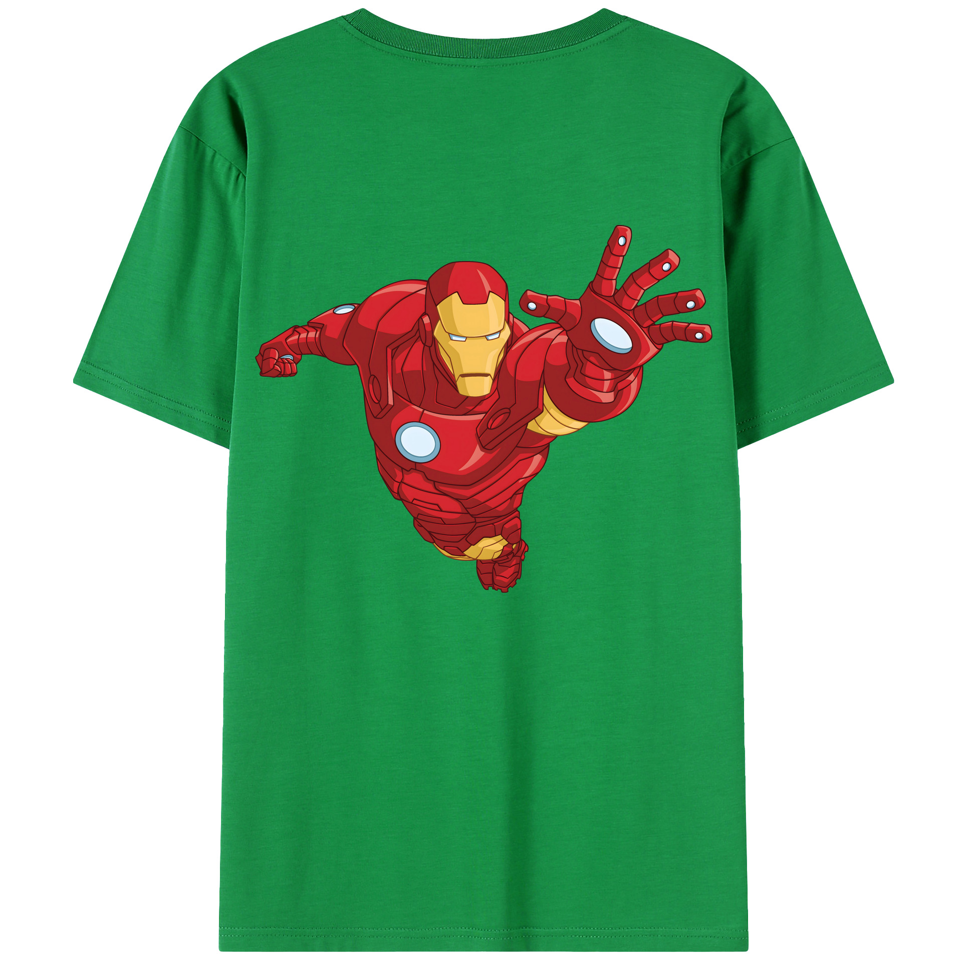 （画像用） アベンジャーズ The Avengers 綿100％ メンズ半袖Tシャツ（バックプリント） 通気性