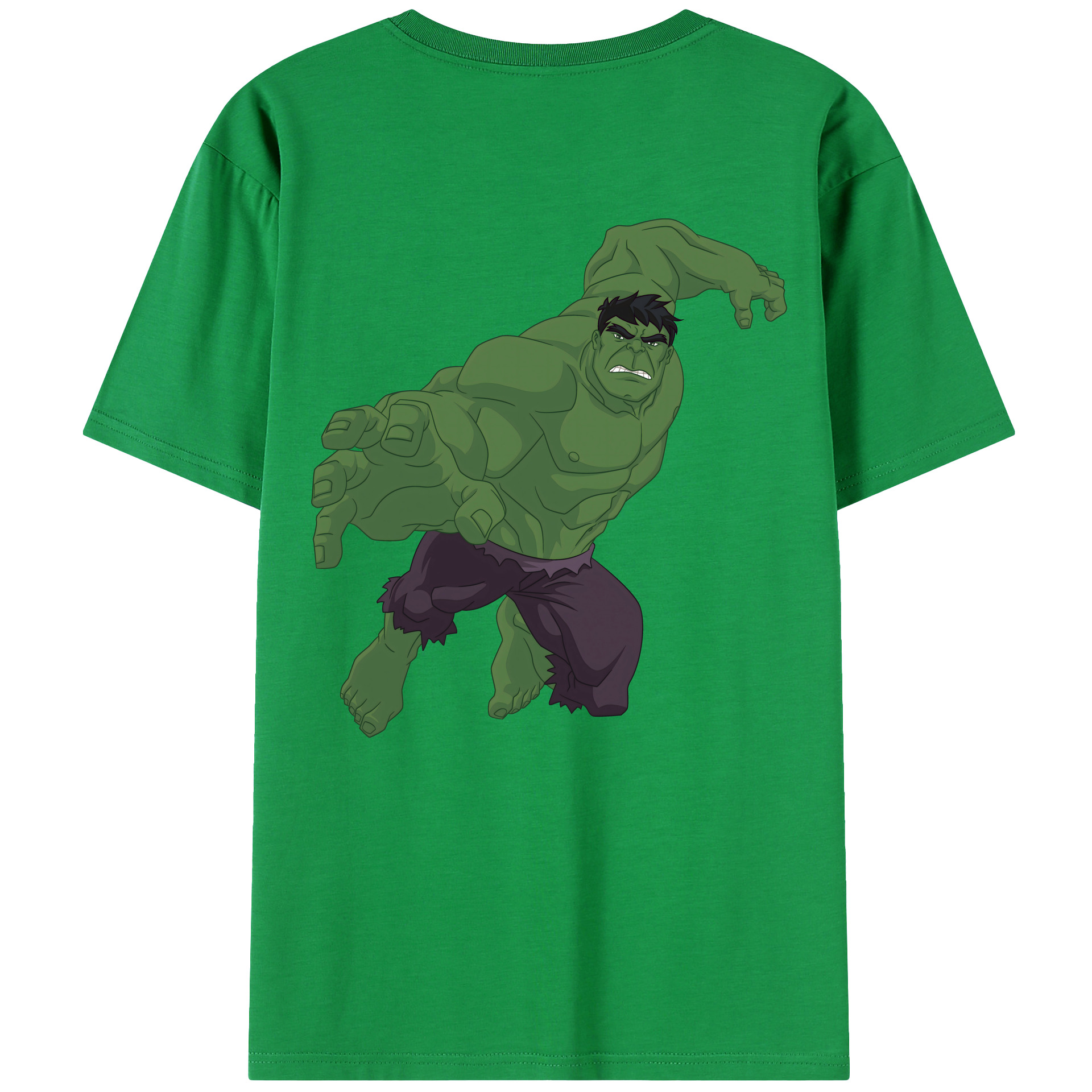 （画像用） アベンジャーズ The Avengers 綿100％ メンズ半袖Tシャツ（バックプリント） 通気性
