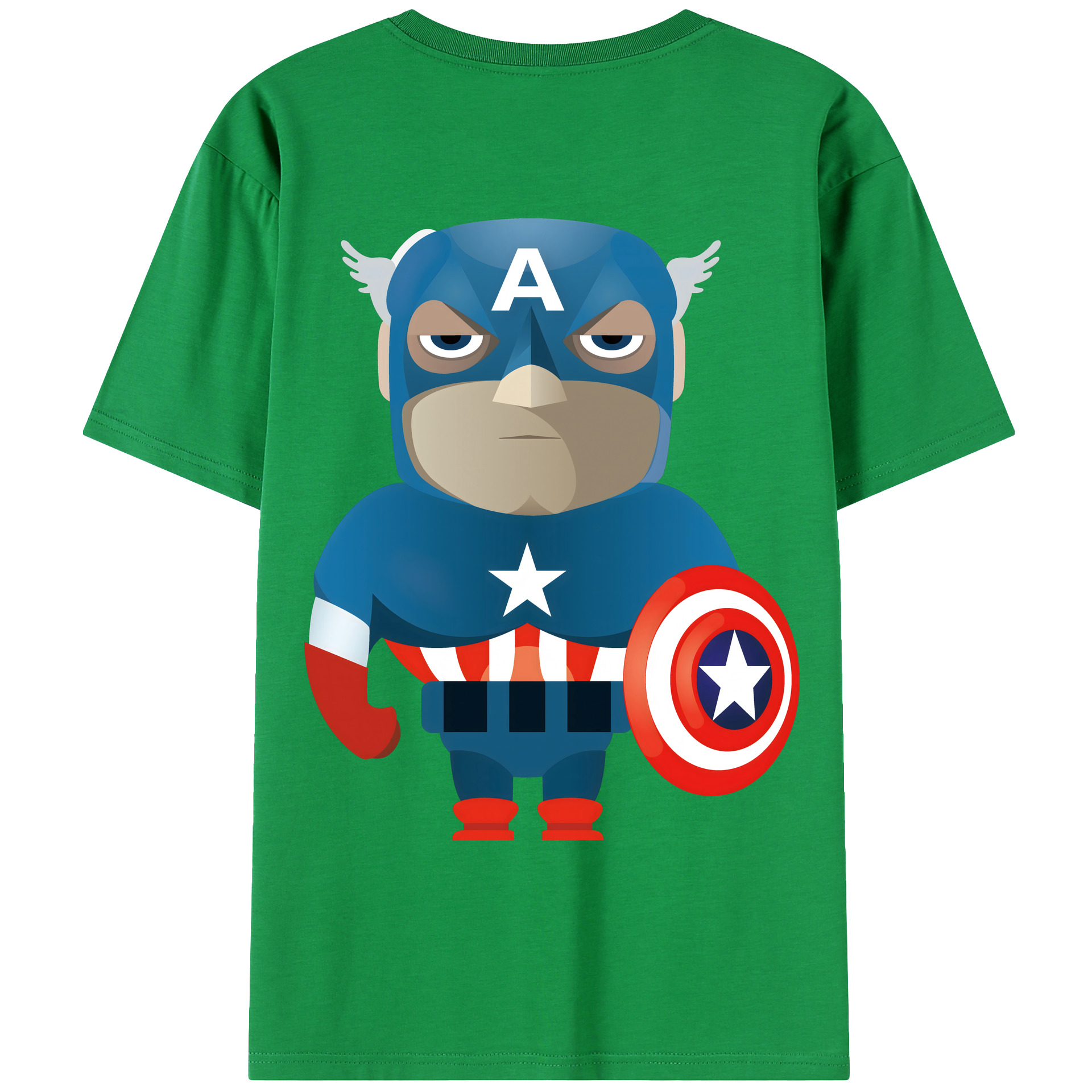 （画像用） アベンジャーズ The Avengers 綿100％ メンズ半袖Tシャツ（バックプリント） 通気性