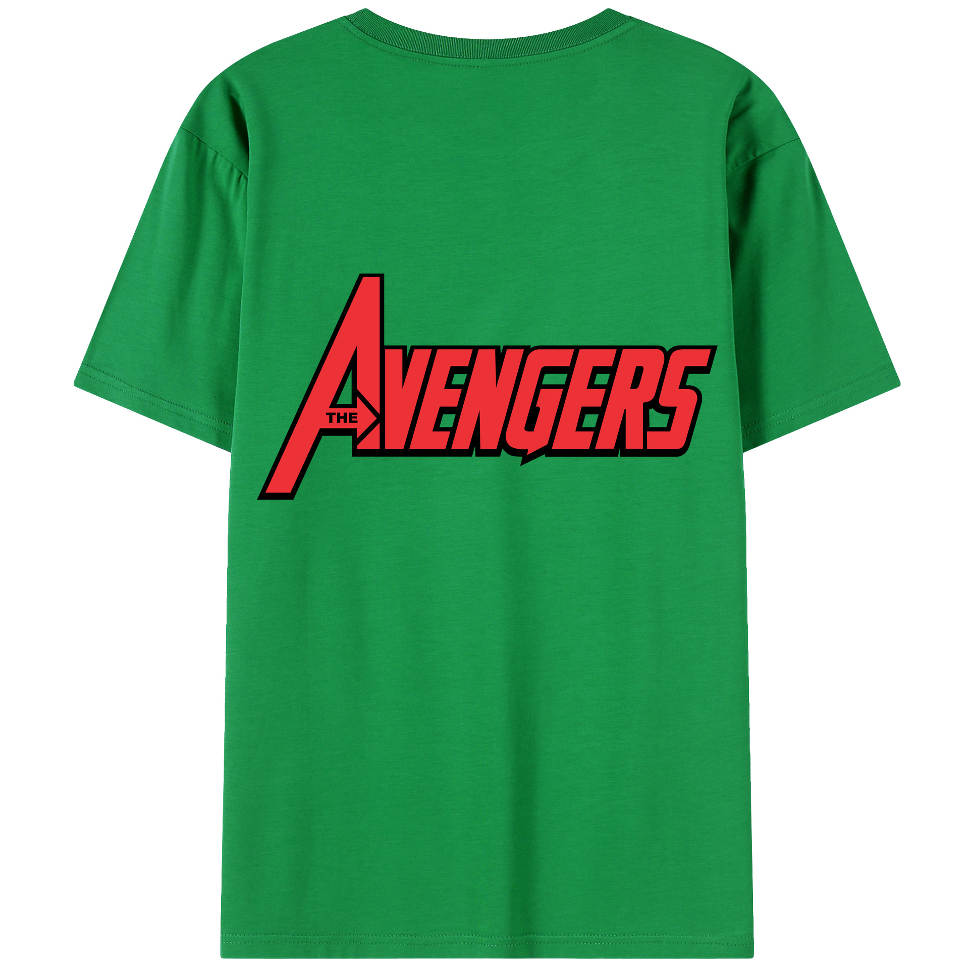 （画像用） アベンジャーズ The Avengers 綿100％ メンズ半袖Tシャツ（バックプリント） 通気性