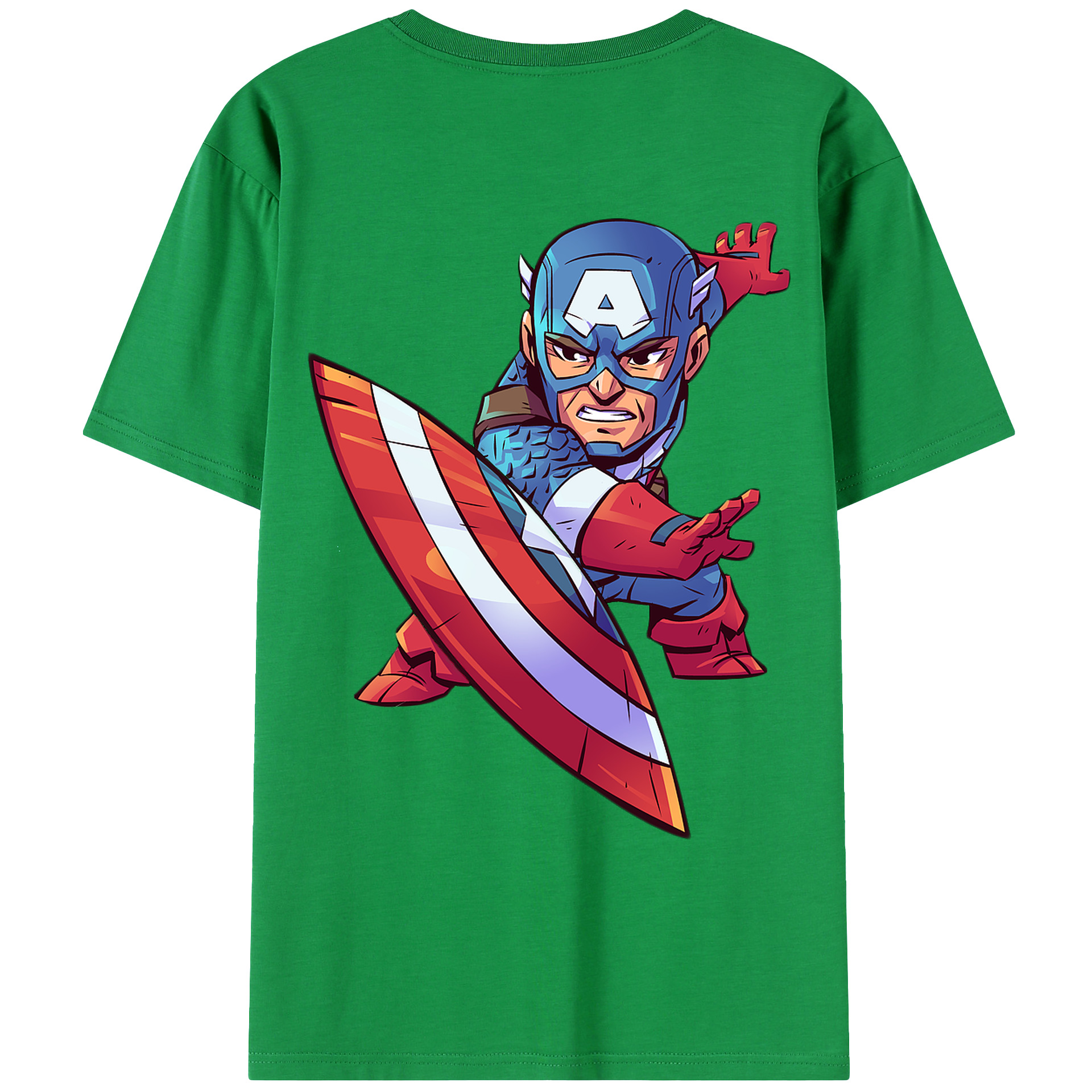 （画像用） アベンジャーズ The Avengers 綿100％ メンズ半袖Tシャツ（バックプリント） 通気性