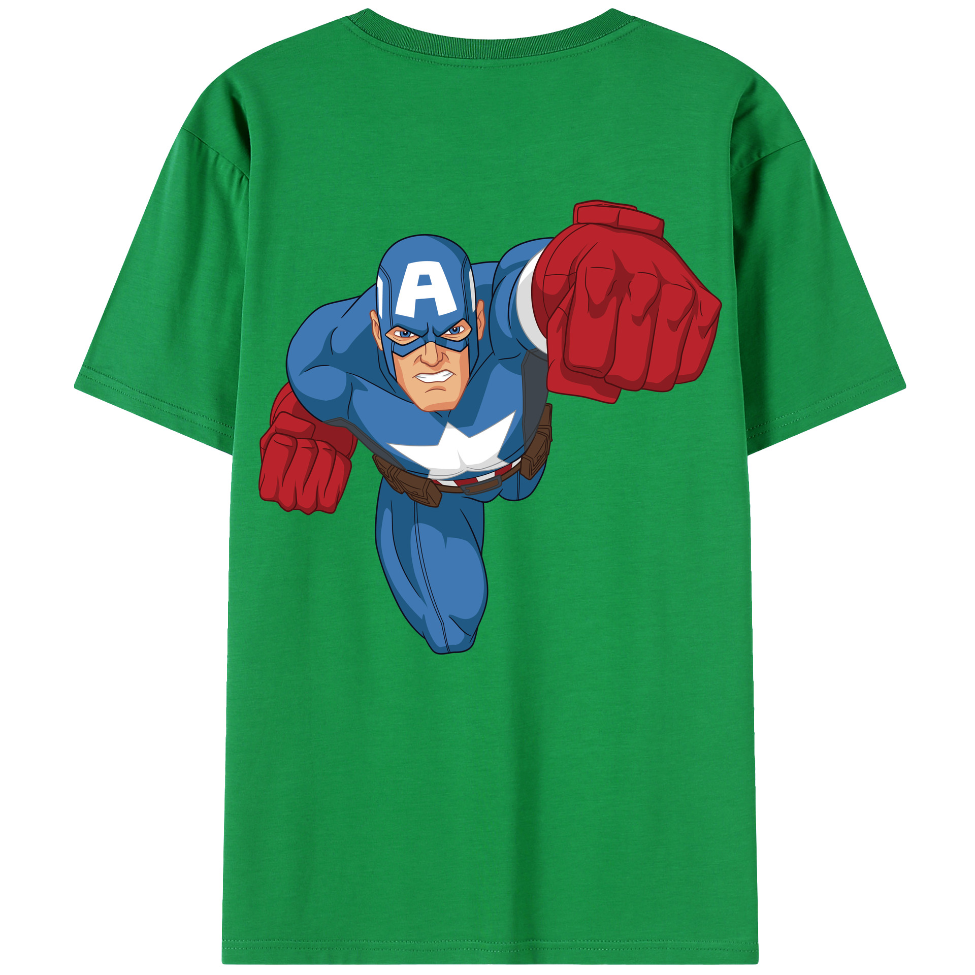 （画像用） アベンジャーズ The Avengers 綿100％ メンズ半袖Tシャツ（バックプリント） 通気性