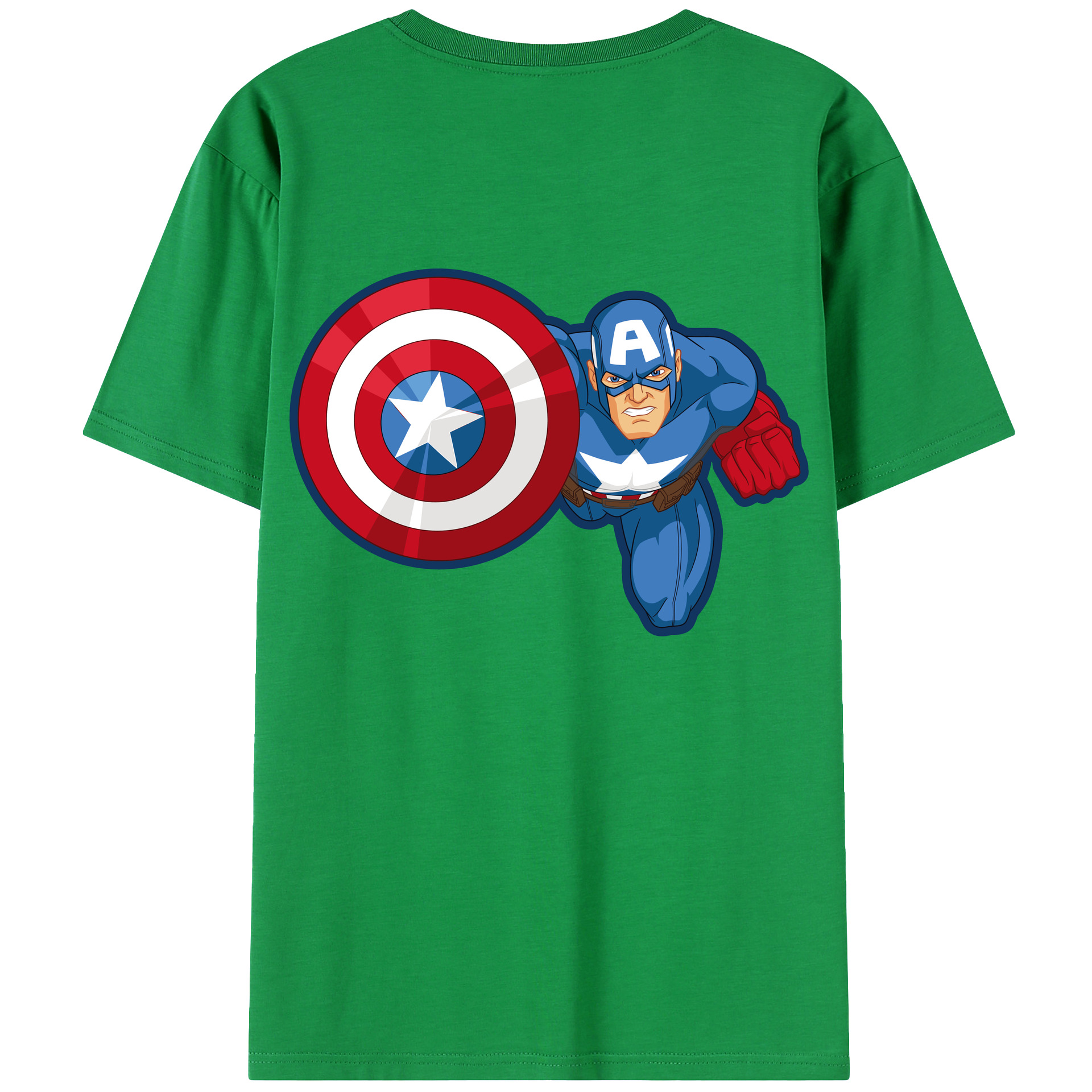 （画像用） アベンジャーズ The Avengers 綿100％ メンズ半袖Tシャツ（バックプリント） 通気性