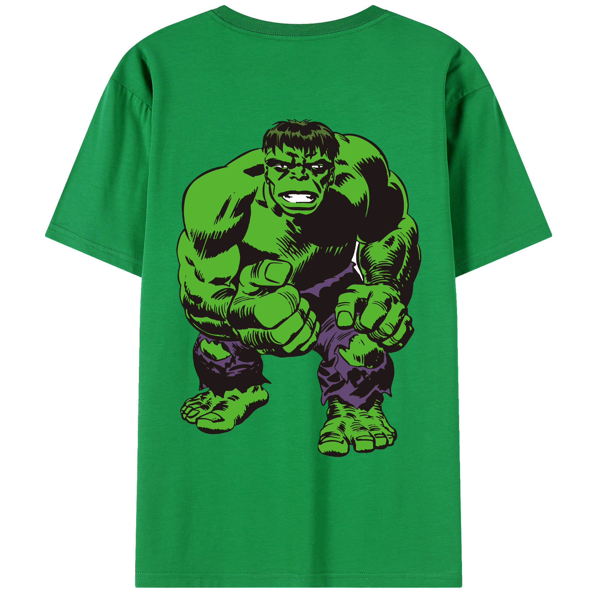 （画像用） アベンジャーズ The Avengers 綿100％ メンズ半袖Tシャツ（バックプリント） 通気性