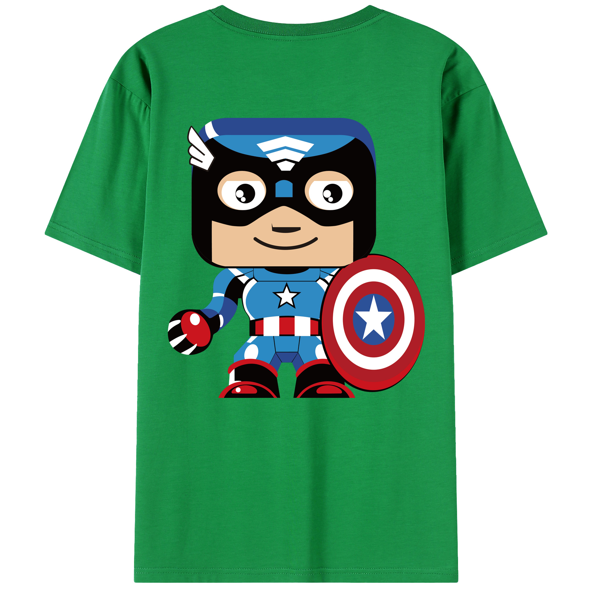 （画像用） アベンジャーズ The Avengers 綿100％ メンズ半袖Tシャツ（バックプリント） 通気性