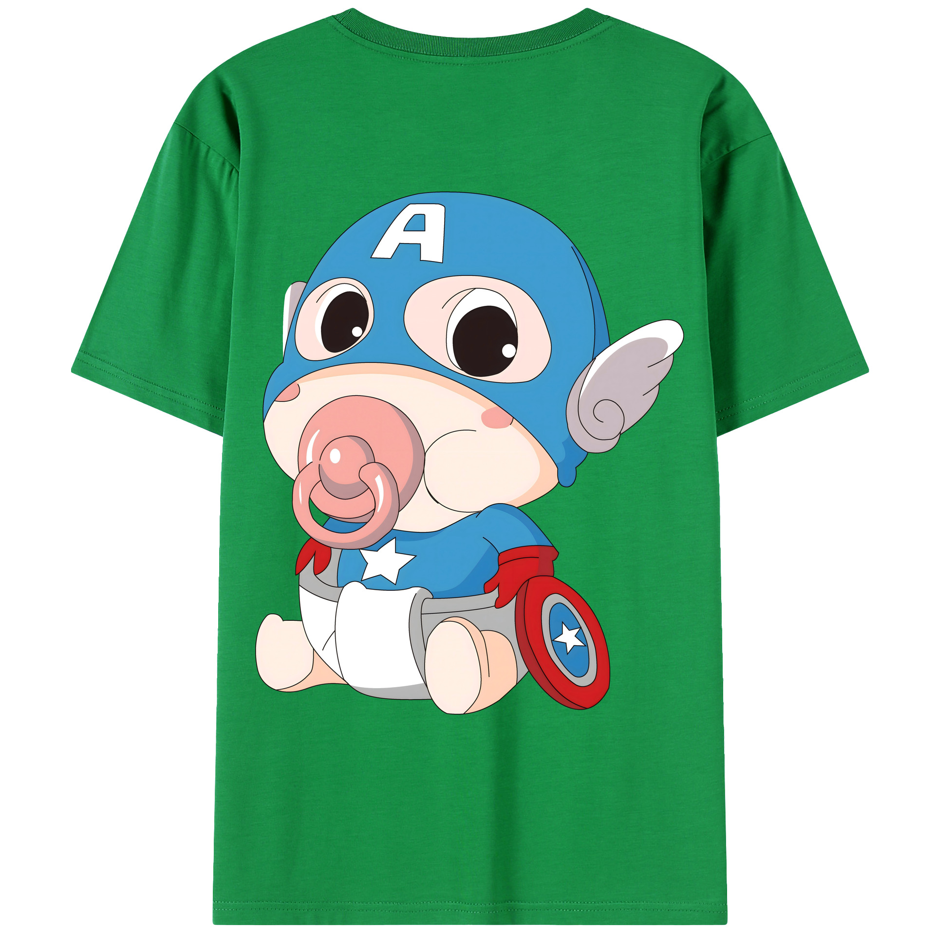 （画像用） アベンジャーズ The Avengers 綿100％ メンズ半袖Tシャツ（バックプリント） 通気性