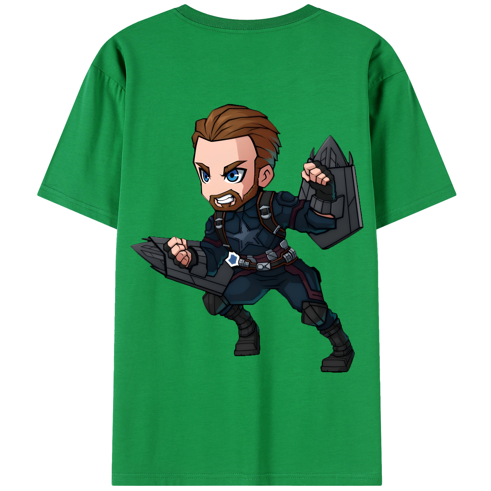 （画像用） アベンジャーズ The Avengers 綿100％ メンズ半袖Tシャツ（バックプリント） 通気性