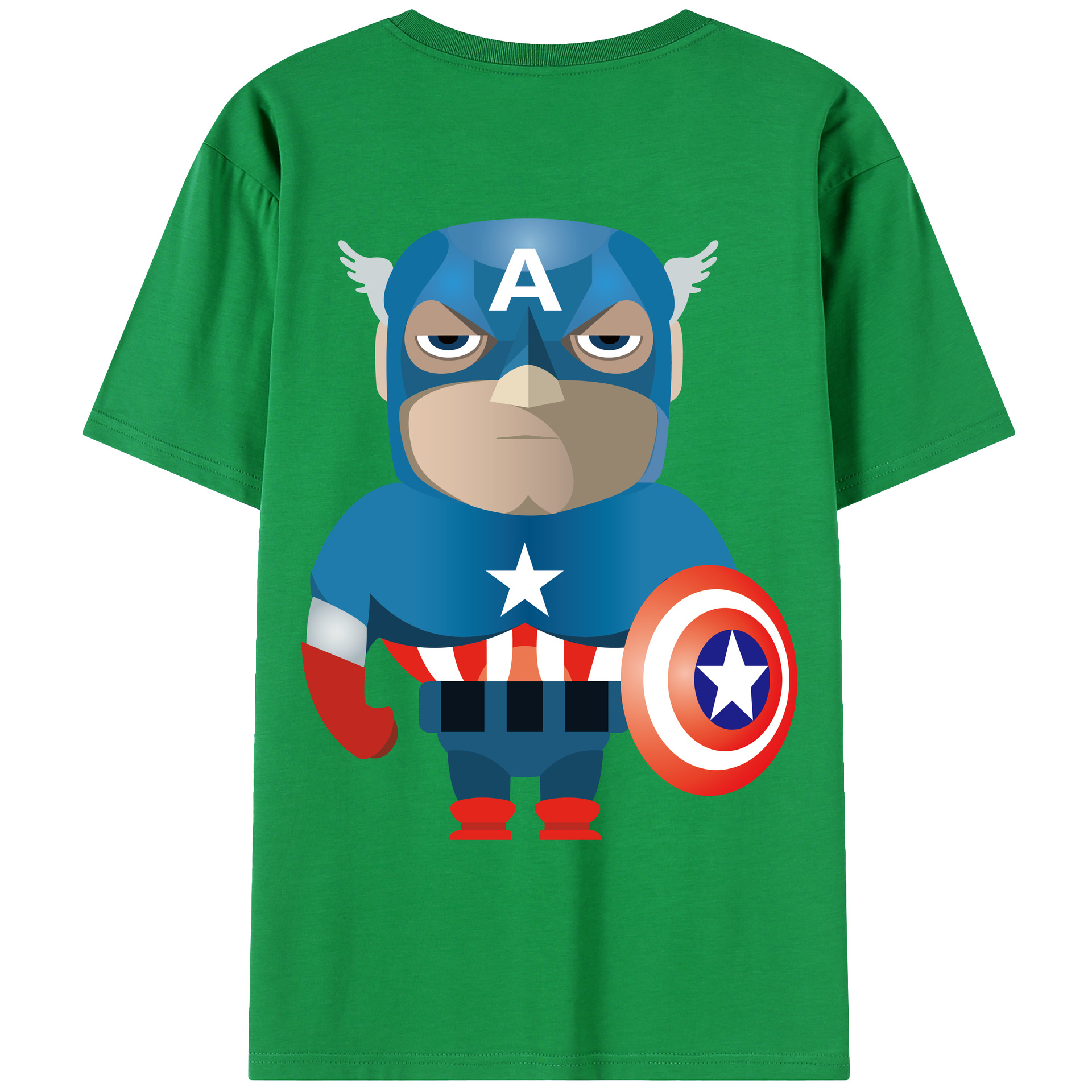 （画像用） アベンジャーズ The Avengers 綿100％ メンズ半袖Tシャツ（バックプリント） 通気性