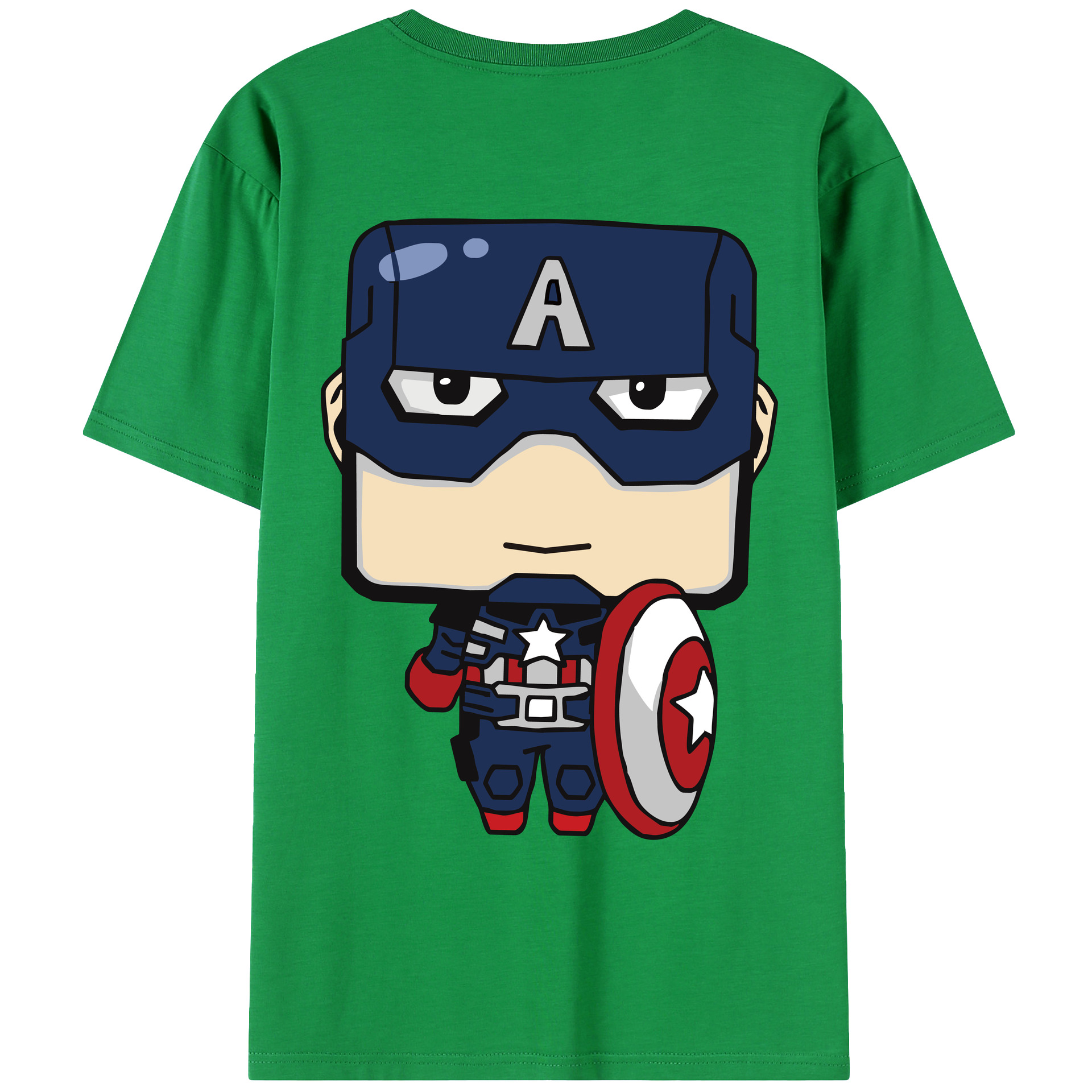 （画像用） アベンジャーズ The Avengers 綿100％ メンズ半袖Tシャツ（バックプリント） 通気性