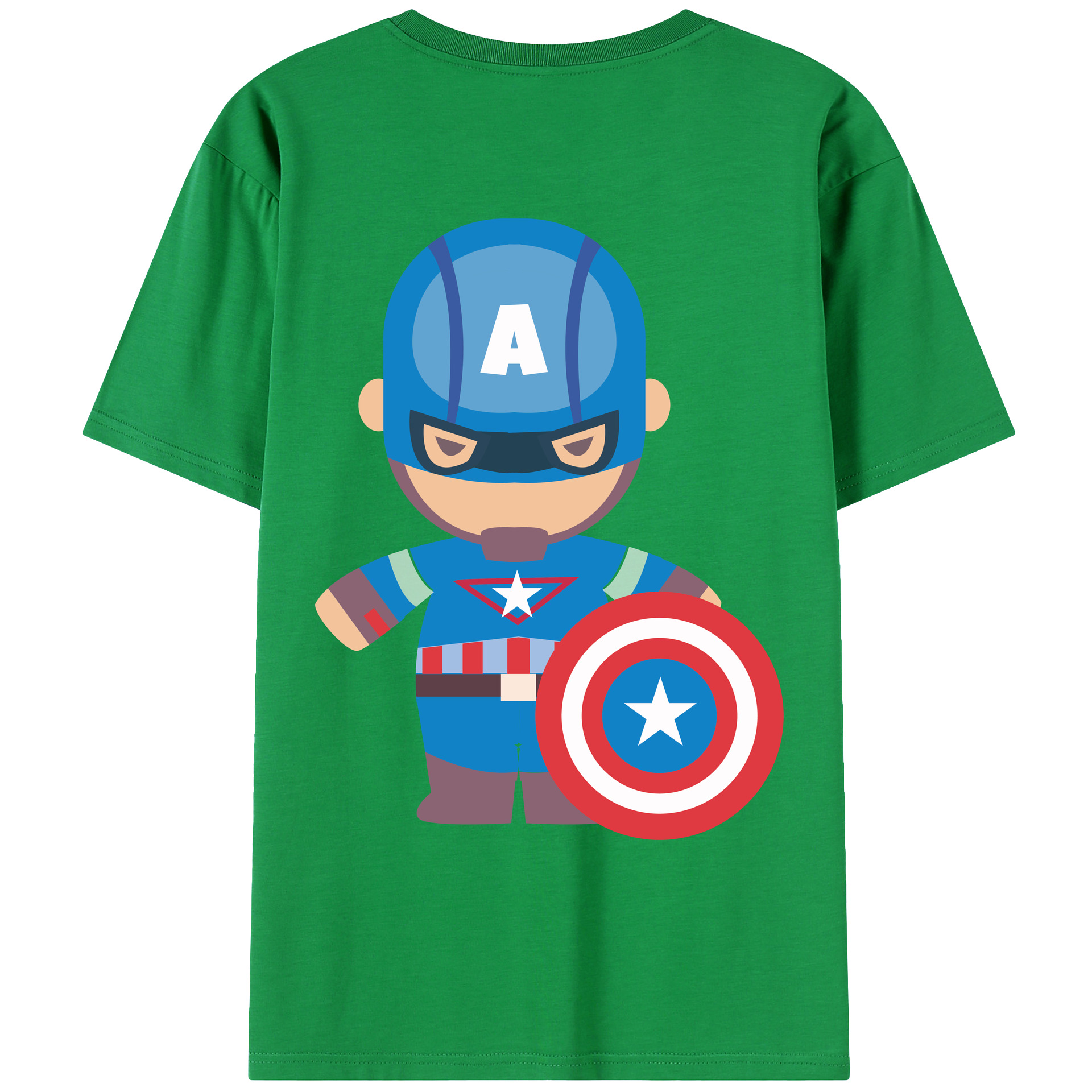 （画像用） アベンジャーズ The Avengers 綿100％ メンズ半袖Tシャツ（バックプリント） 通気性