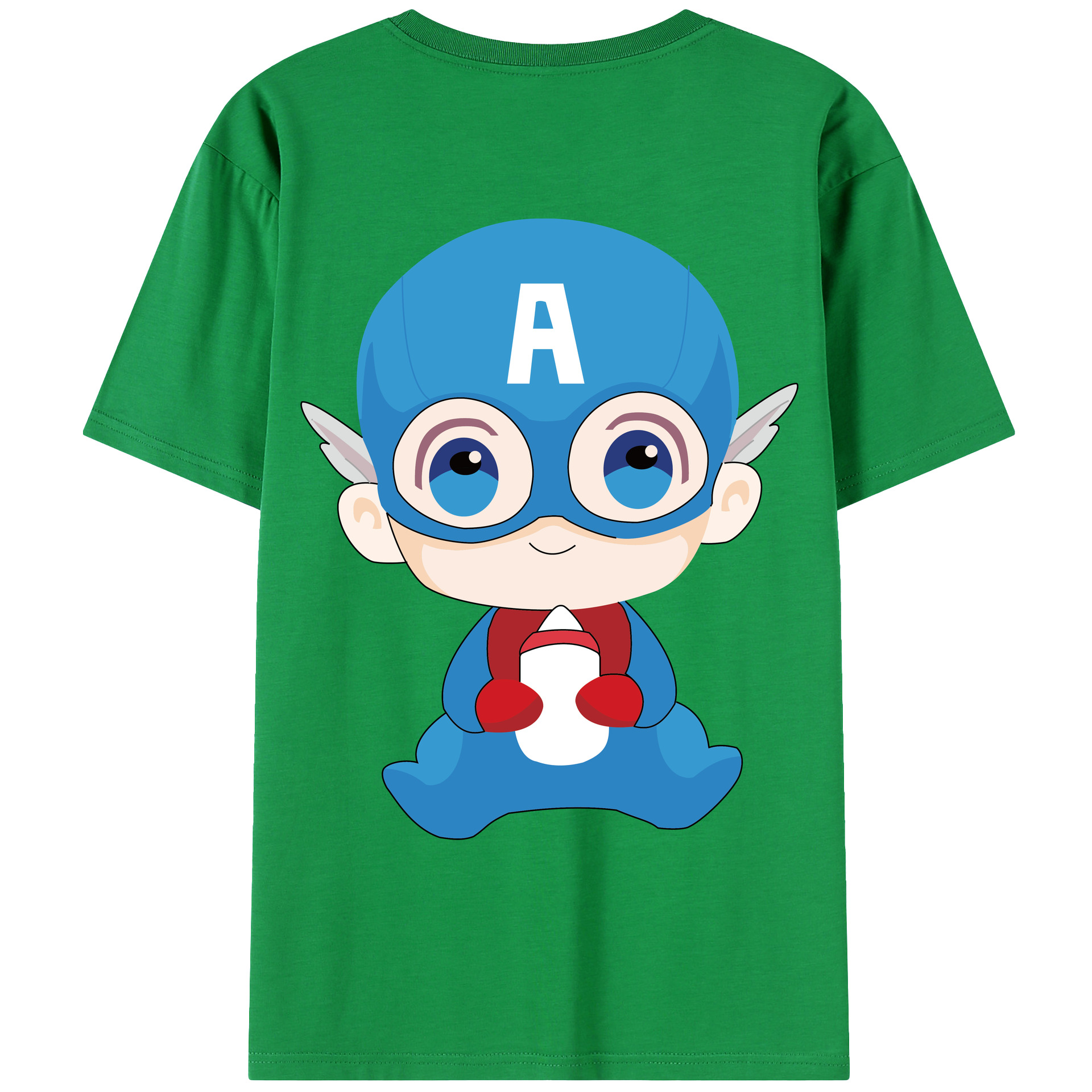 （画像用） アベンジャーズ The Avengers 綿100％ メンズ半袖Tシャツ（バックプリント） 通気性