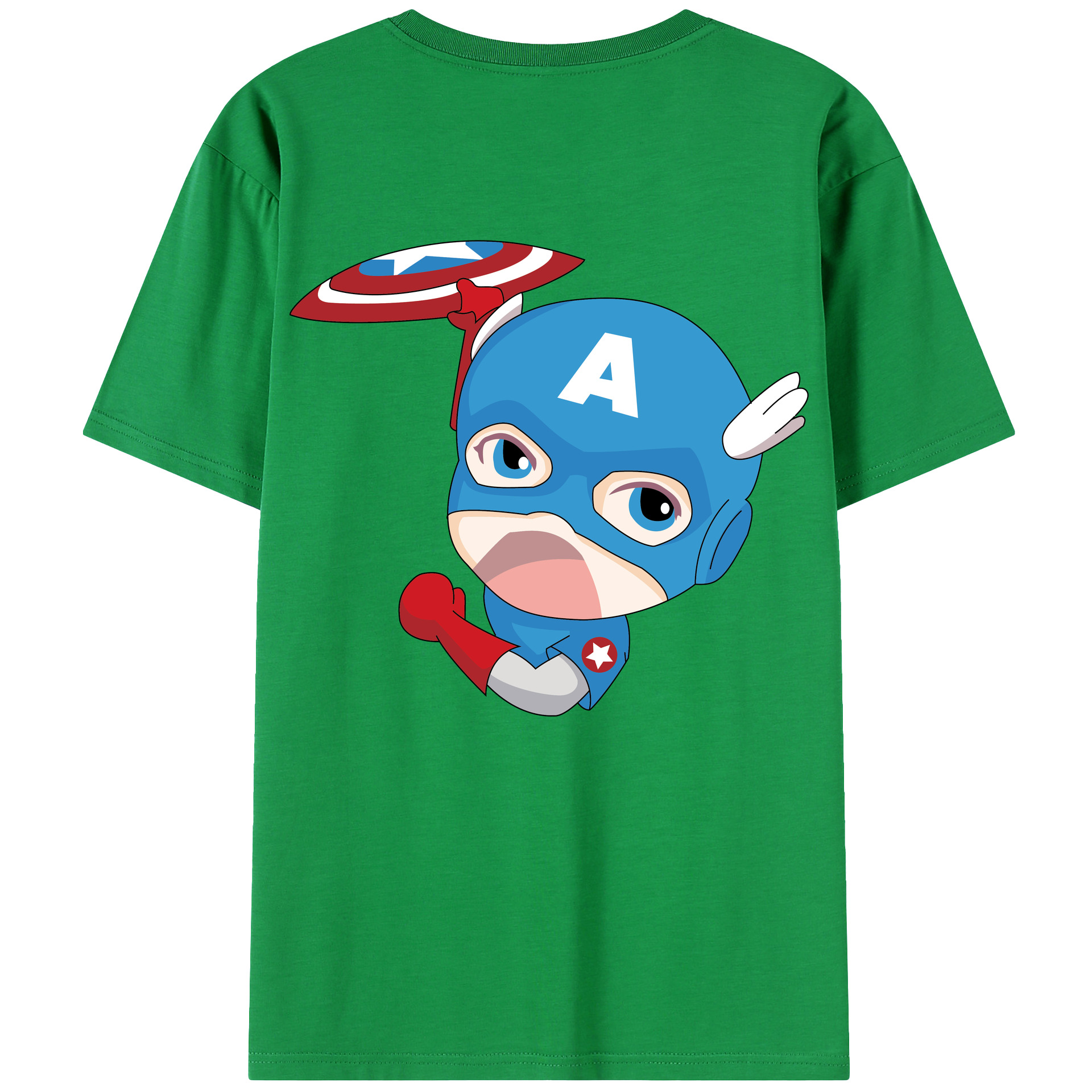 （画像用） アベンジャーズ The Avengers 綿100％ メンズ半袖Tシャツ（バックプリント） 通気性