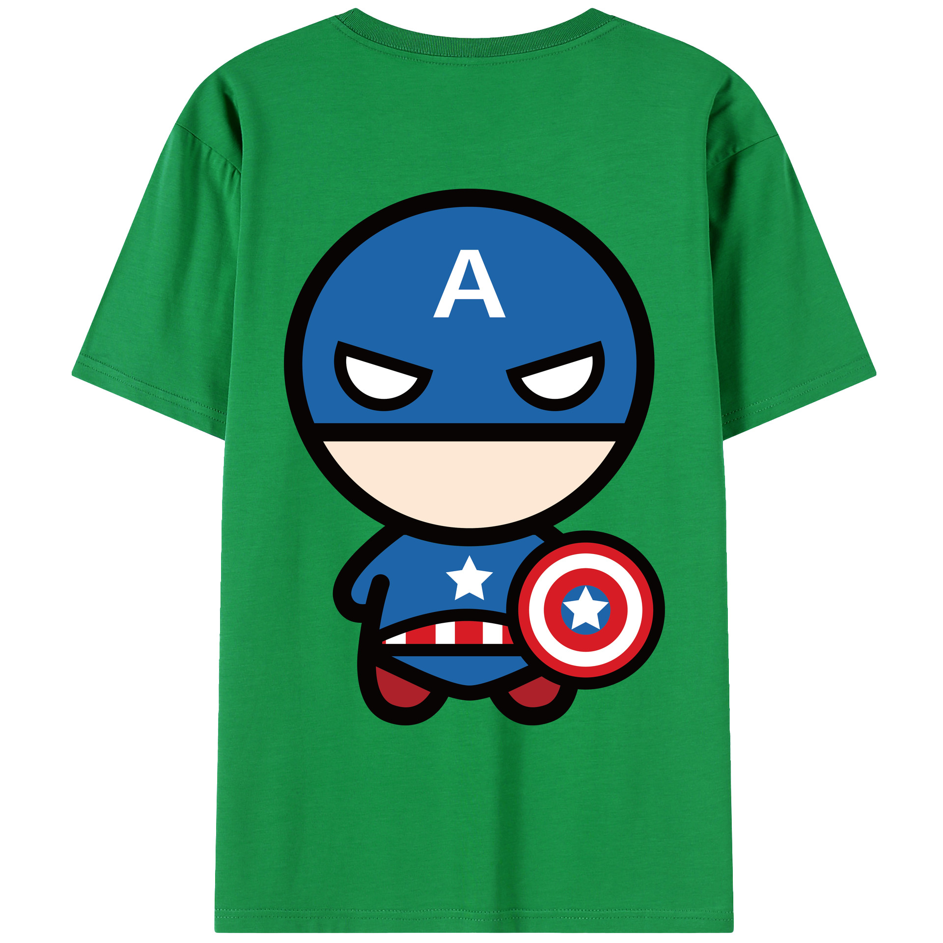 （画像用） アベンジャーズ The Avengers 綿100％ メンズ半袖Tシャツ（バックプリント） 通気性