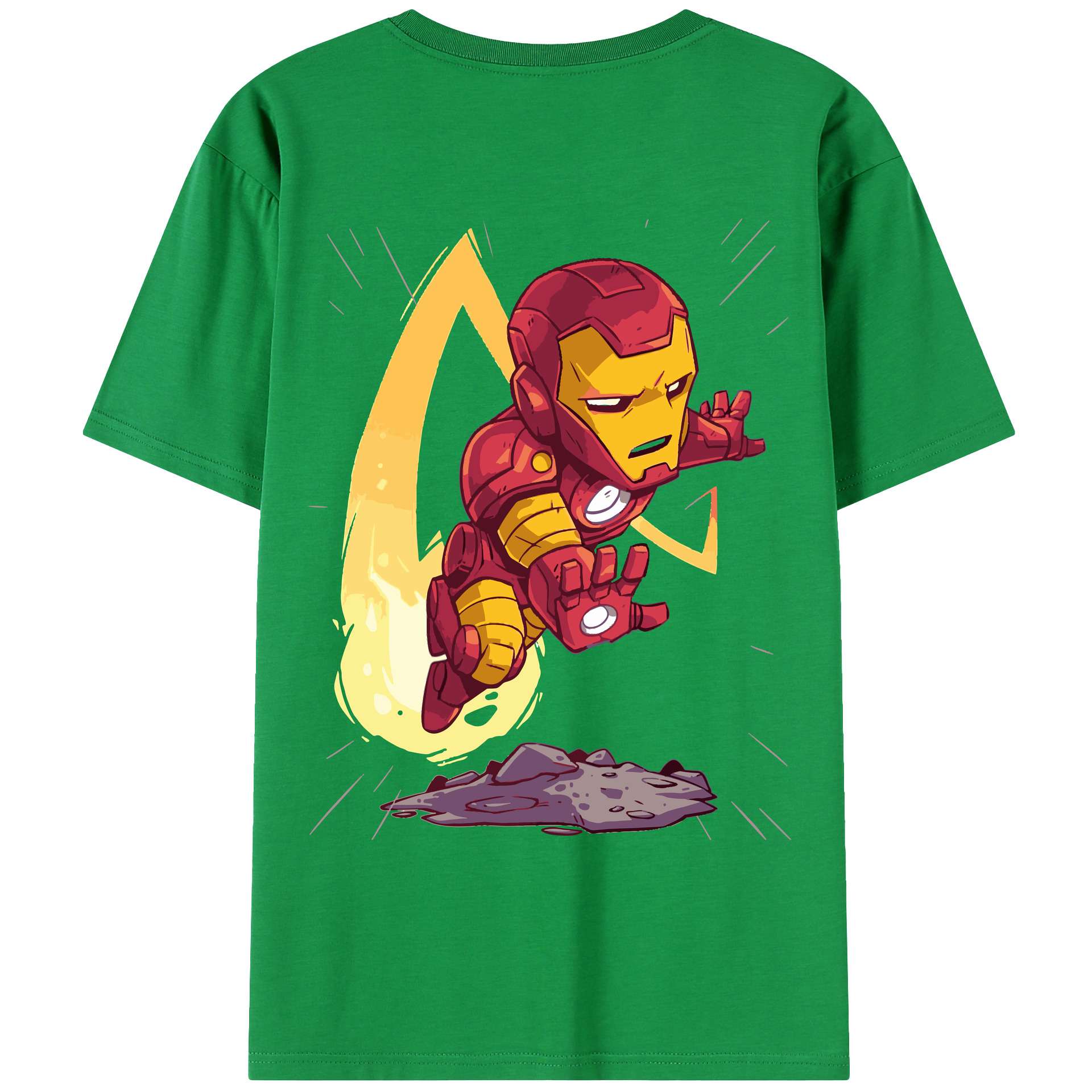 （画像用） アベンジャーズ The Avengers 綿100％ メンズ半袖Tシャツ（バックプリント） 通気性