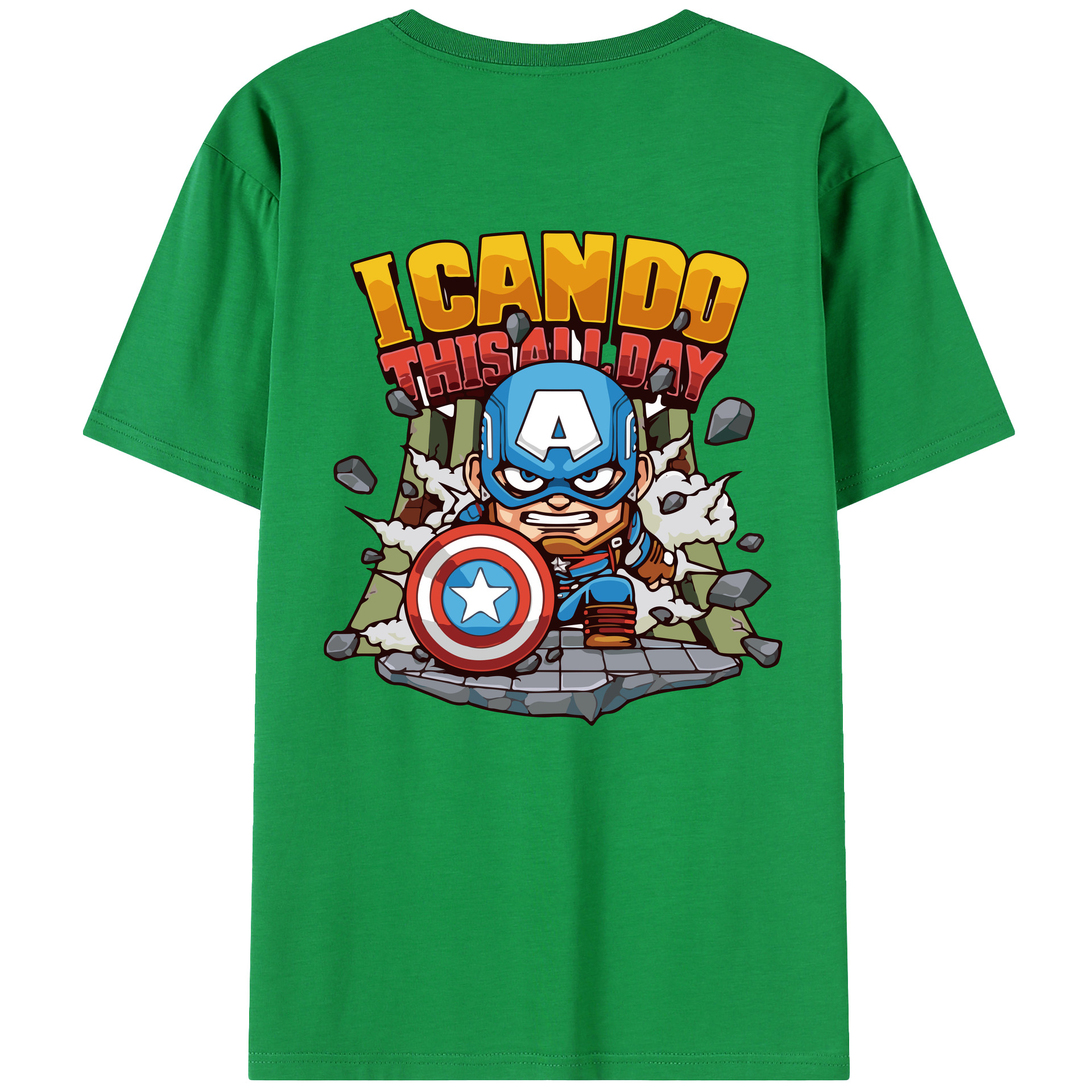 （画像用） アベンジャーズ The Avengers 綿100％ メンズ半袖Tシャツ（バックプリント） 通気性