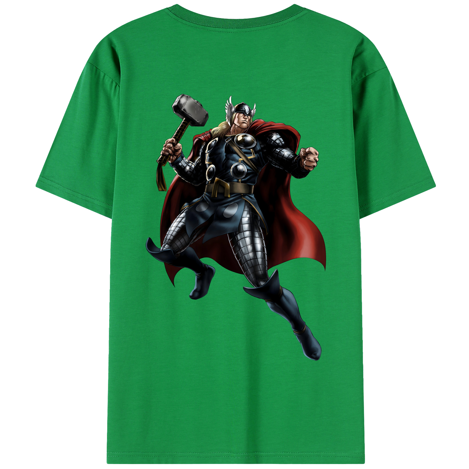 （画像用） アベンジャーズ The Avengers 綿100％ メンズ半袖Tシャツ（バックプリント） 通気性