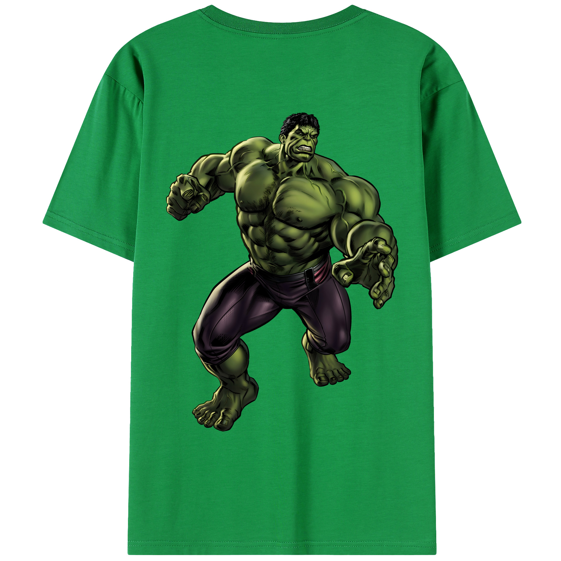 （画像用） アベンジャーズ The Avengers 綿100％ メンズ半袖Tシャツ（バックプリント） 通気性