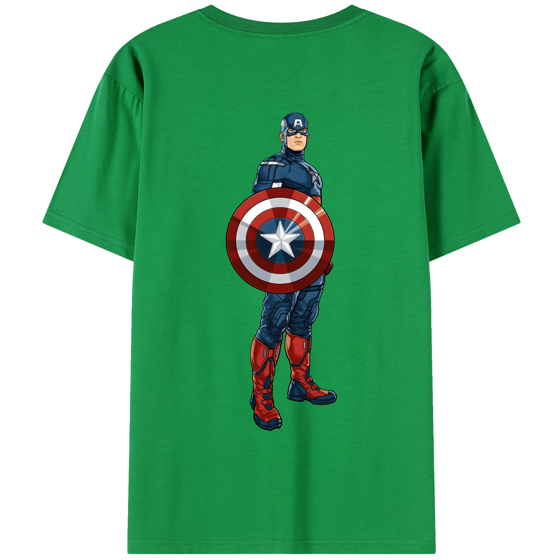 （画像用） アベンジャーズ The Avengers 綿100％ メンズ半袖Tシャツ（バックプリント） 通気性