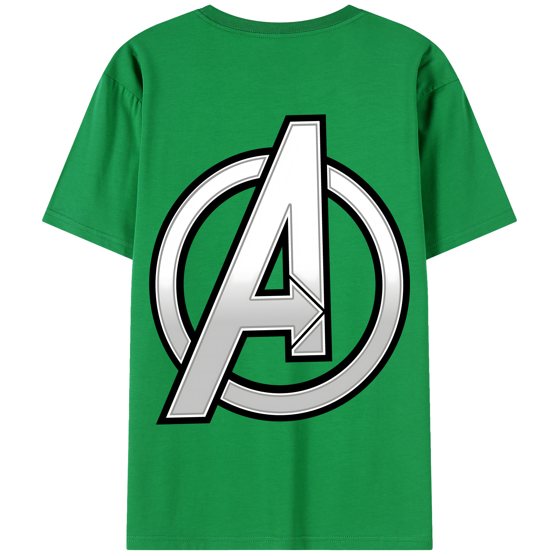 （画像用） アベンジャーズ The Avengers 綿100％ メンズ半袖Tシャツ（バックプリント） 通気性