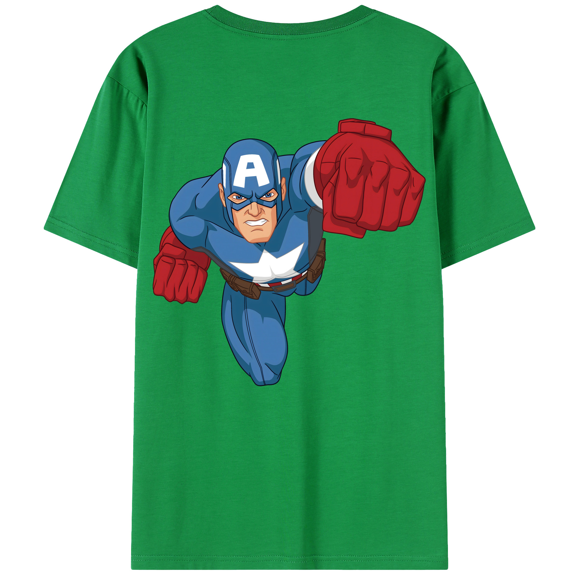 （画像用） アベンジャーズ The Avengers 綿100％ メンズ半袖Tシャツ（バックプリント） 通気性
