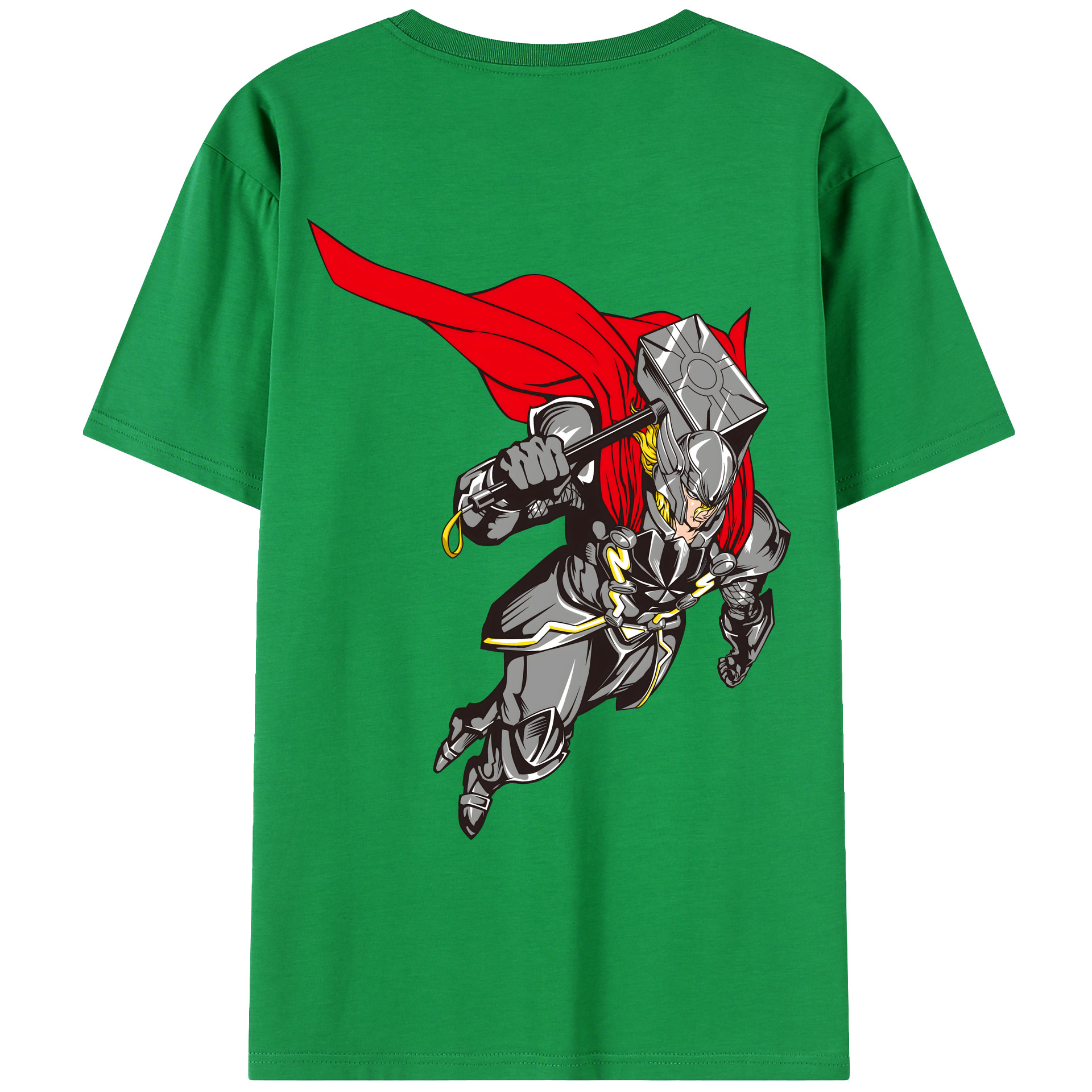 （画像用） アベンジャーズ The Avengers 綿100％ メンズ半袖Tシャツ（バックプリント） 通気性