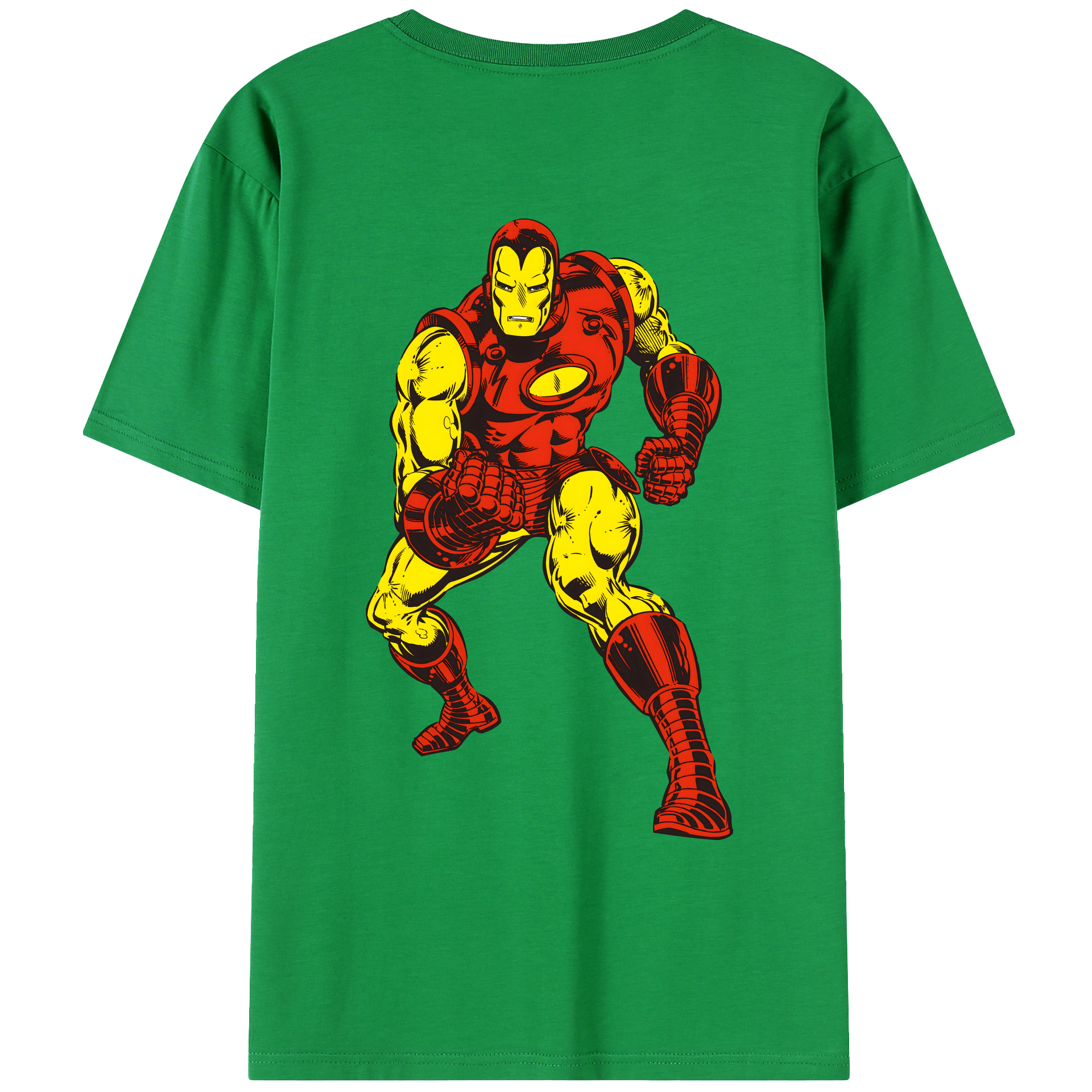 （画像用） アベンジャーズ The Avengers 綿100％ メンズ半袖Tシャツ（バックプリント） 通気性