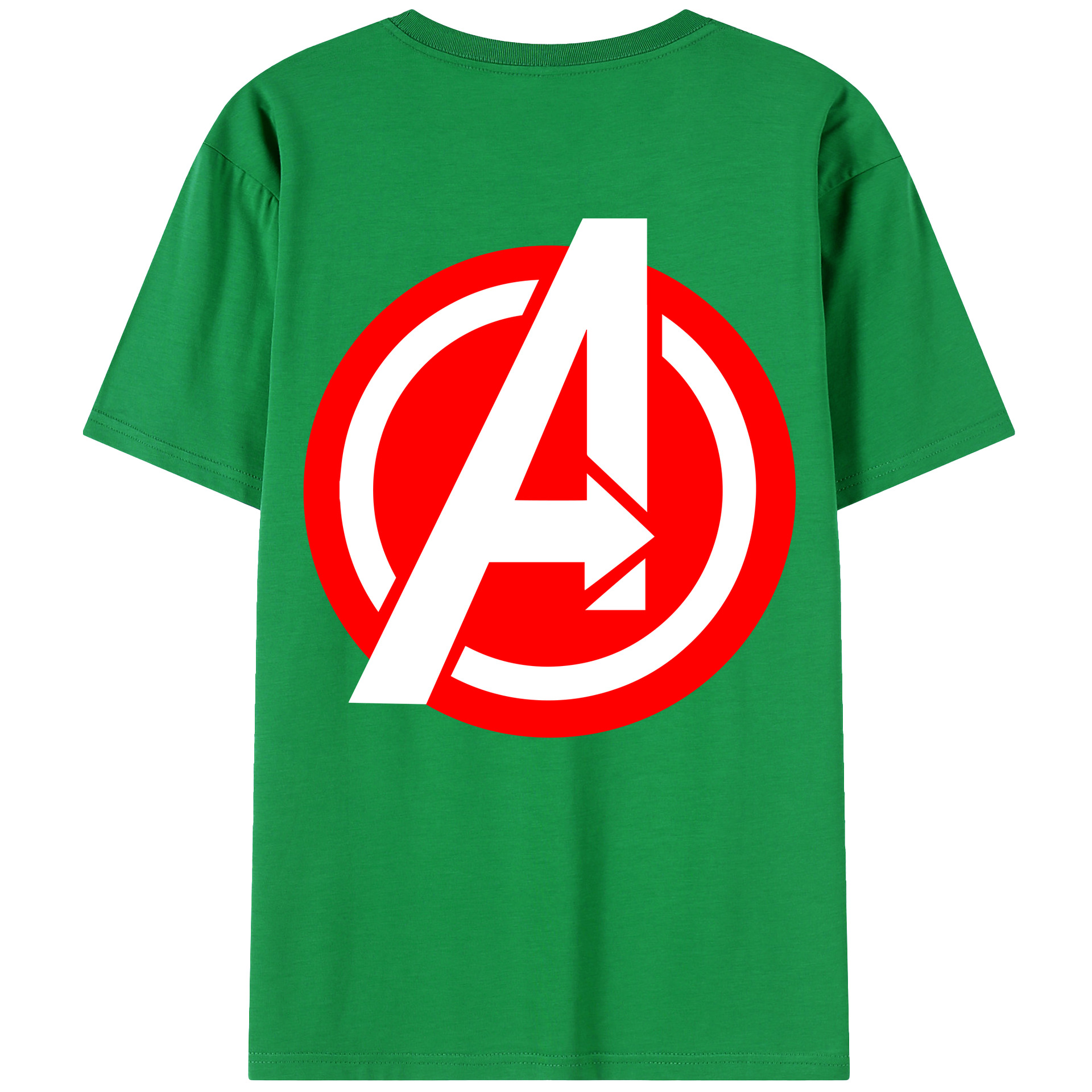 （画像用） アベンジャーズ The Avengers 綿100％ メンズ半袖Tシャツ（バックプリント） 通気性